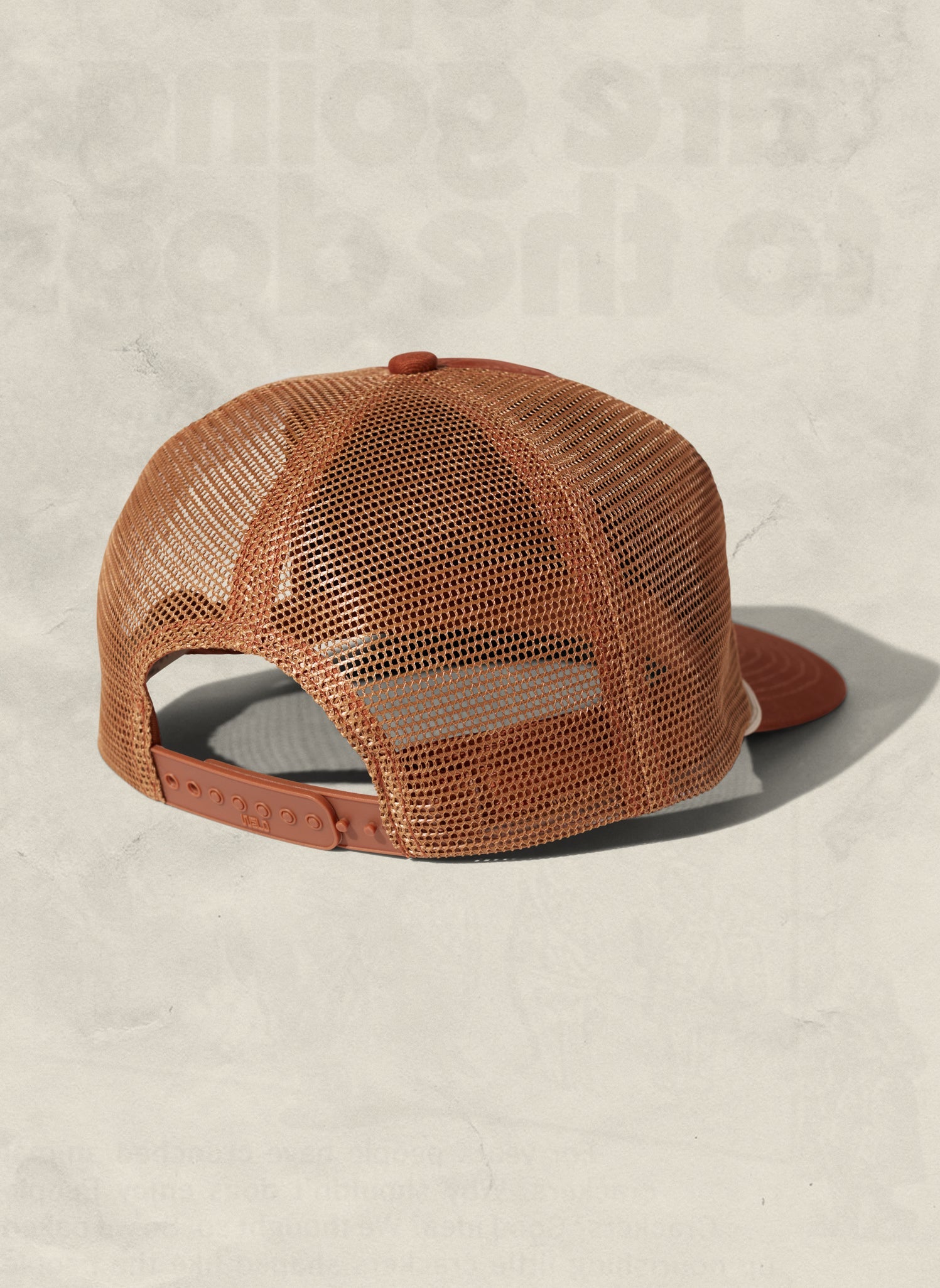 Brushed Cotton Rope Trucker Hat with Curved Brim Snapback