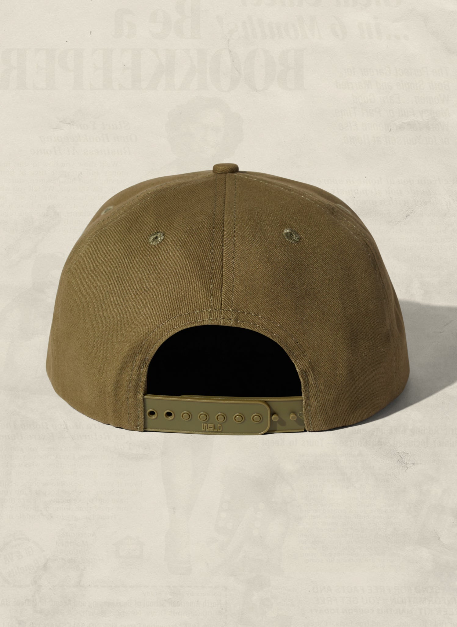 Brushed Cotton 5-Panel Field Trip Snapback Hat Adjustable Closure
