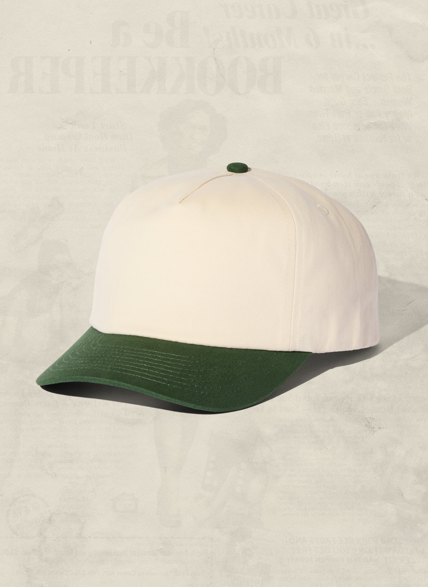 Two-Tone Brushed Cotton Workhorse Snapback Hat with Mesh Liner