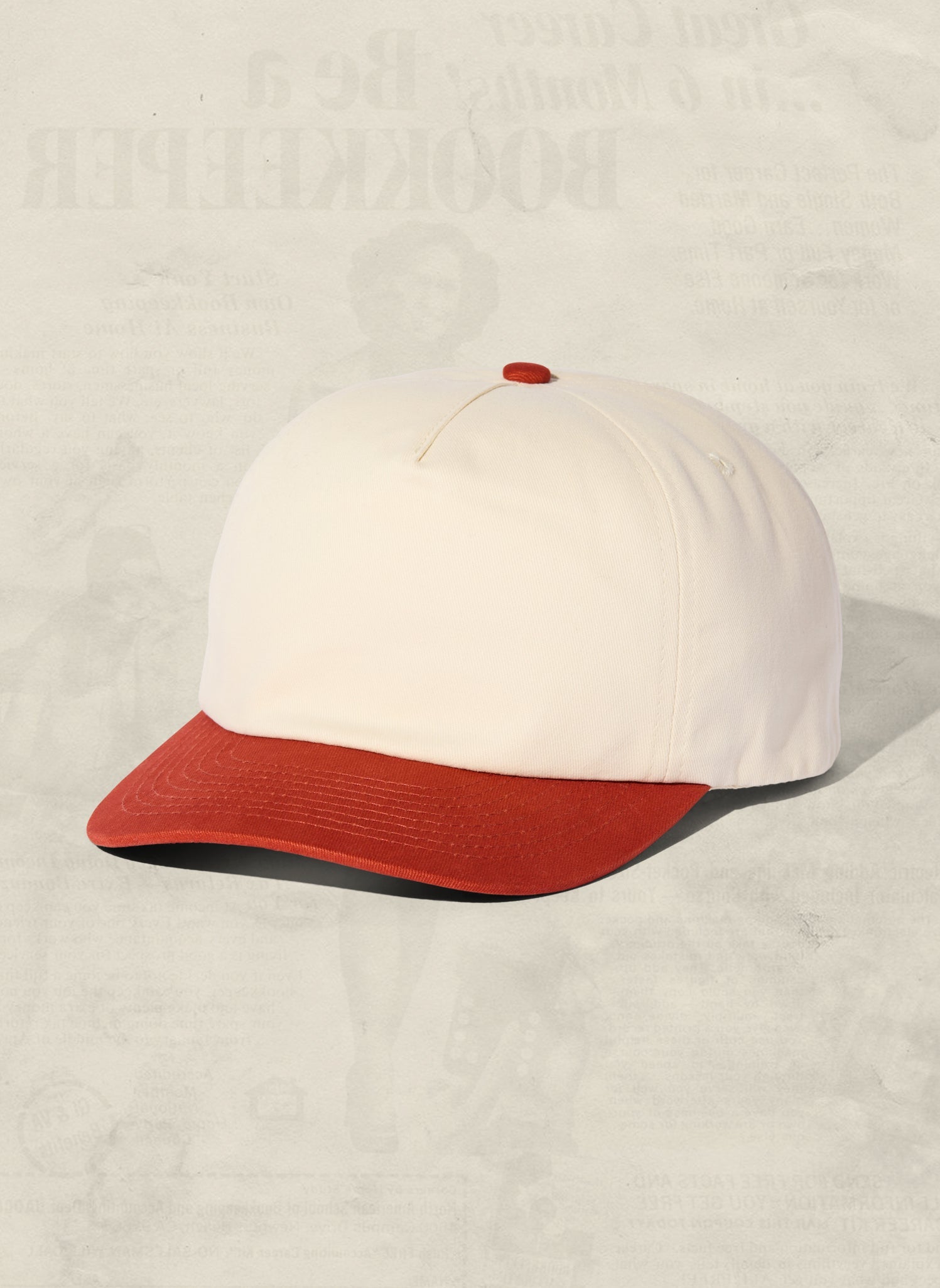 Two-Tone Brushed Cotton Workhorse Snapback Hat with Mesh Liner