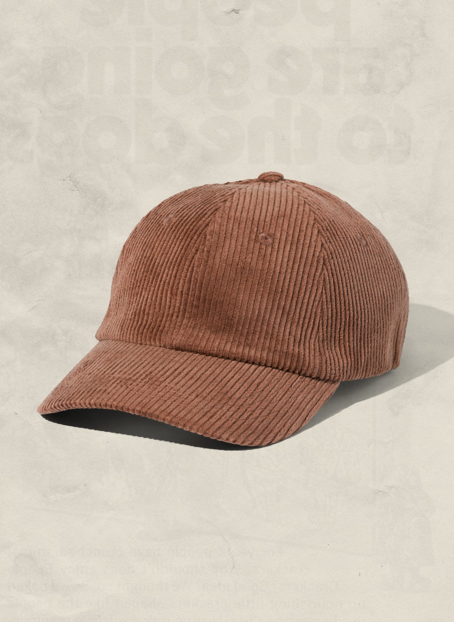 Corduroy Unstructured Dad Hat with Curved Brim and Brass Clasp