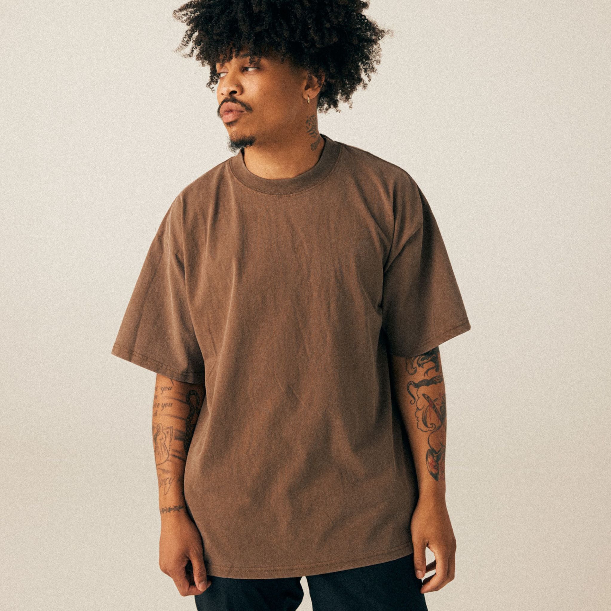 Premium Heavyweight Cotton Oversized Drop Shoulder Short Sleeve T-Shirt 7.5oz