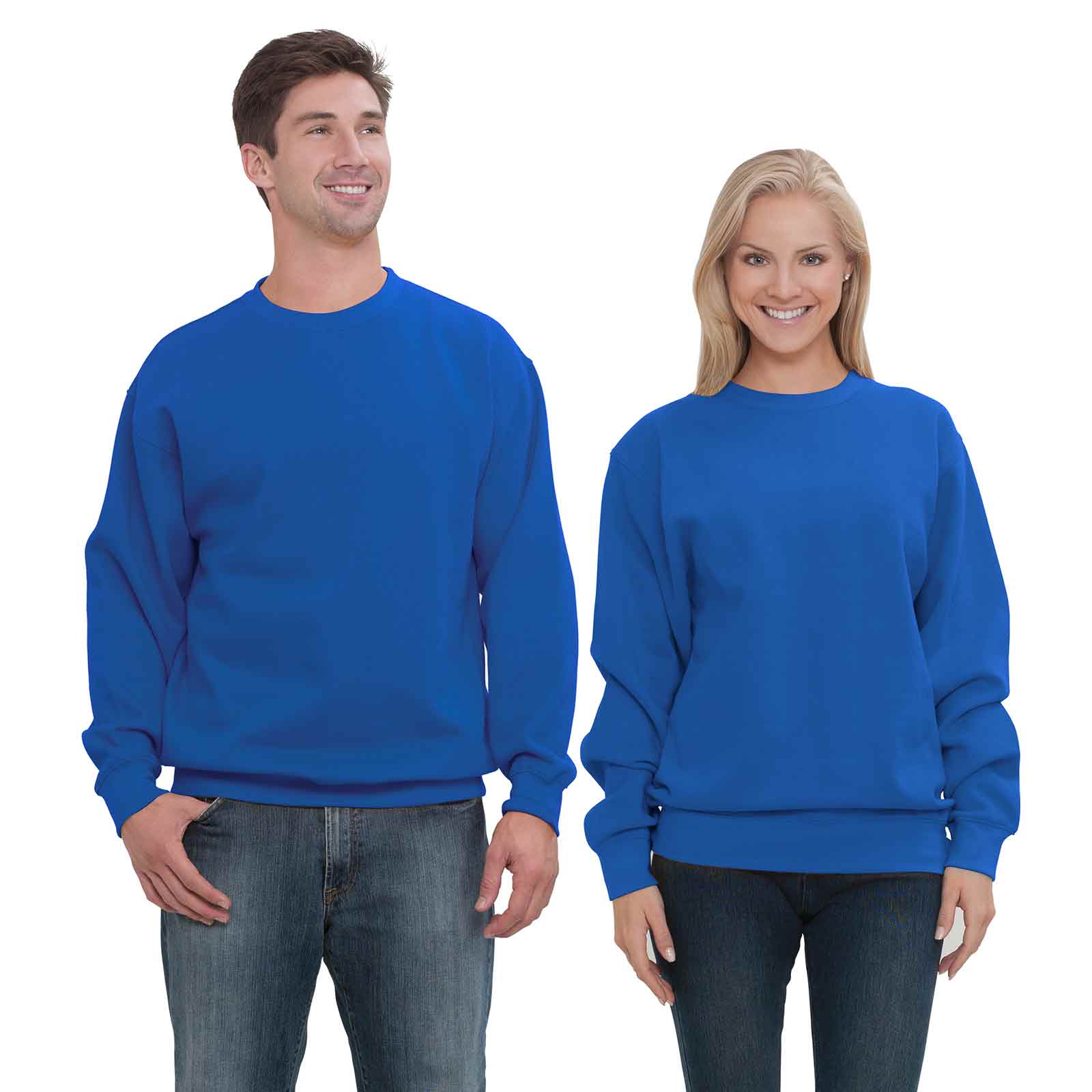 Premium Unisex Cotton Blend Fleece Crewneck Sweatshirt - Durable, Pill-Resistant, Comfort Fit
