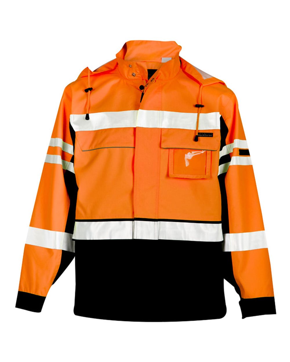 Kishigo Premium Black Series Unisex 2-in-1 High-Visibility Waterproof Ripstop Work Jacket