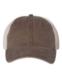 Richardson Garment-Washed Six-Panel Low-Profile Trucker Cap Adjustable Snapback Mesh