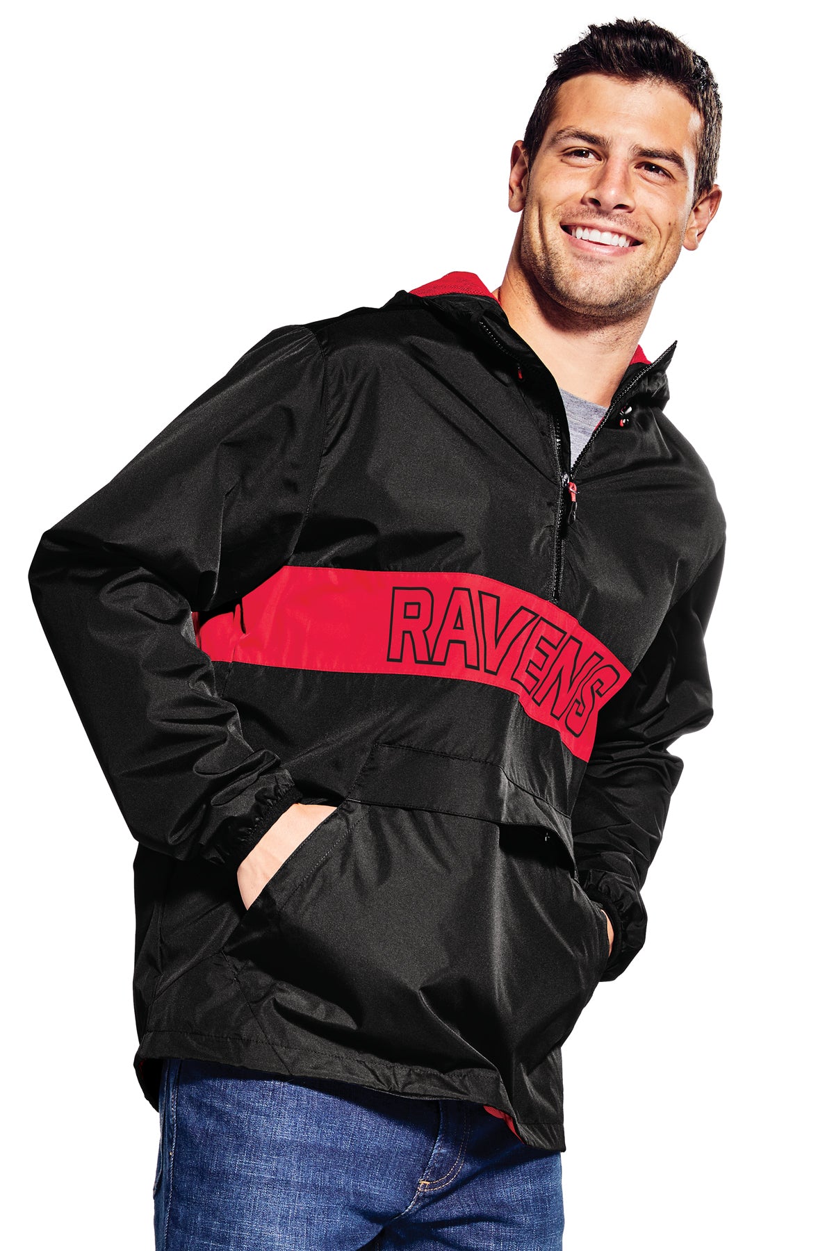 Sport-Tek Lightweight Zipped Anorak Jacket – Wind & Water Resistant