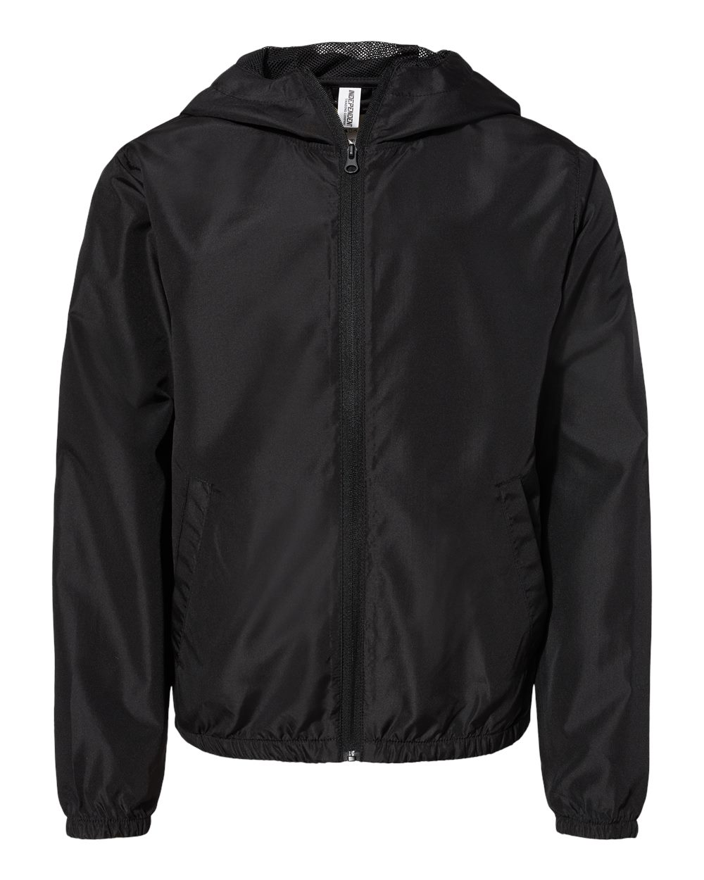 Youth Lightweight Windbreaker Full-Zip Jacket Water-Resistant Mesh-Lined Hood