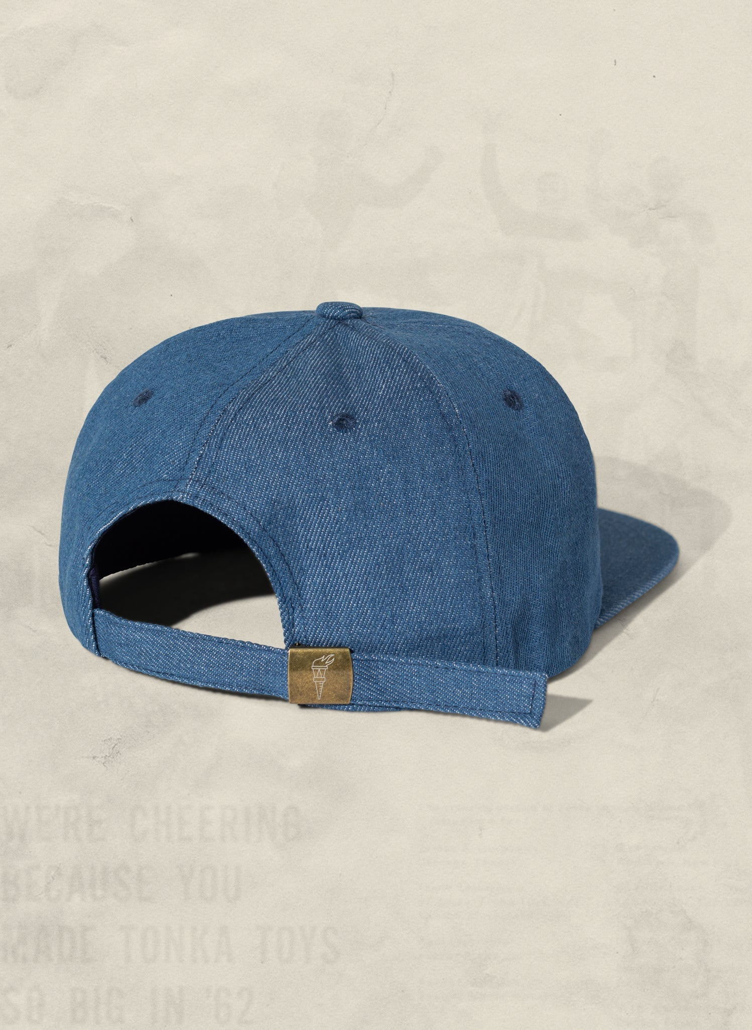 Brushed Cotton Field Trip Hat Unstructured 6-Panel Adjustable Brass Strap