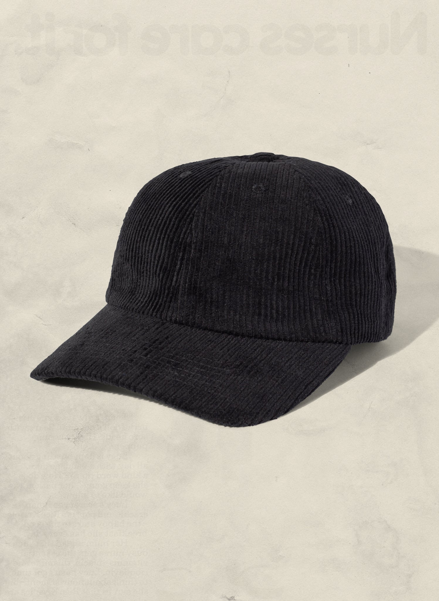 Corduroy Unstructured Dad Hat with Curved Brim and Brass Clasp