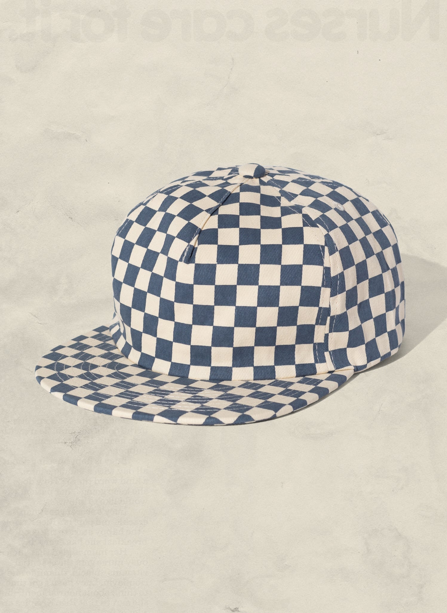 Checkerboard Field Trip Brushed Cotton Twill 5-Panel Adjustable Hat