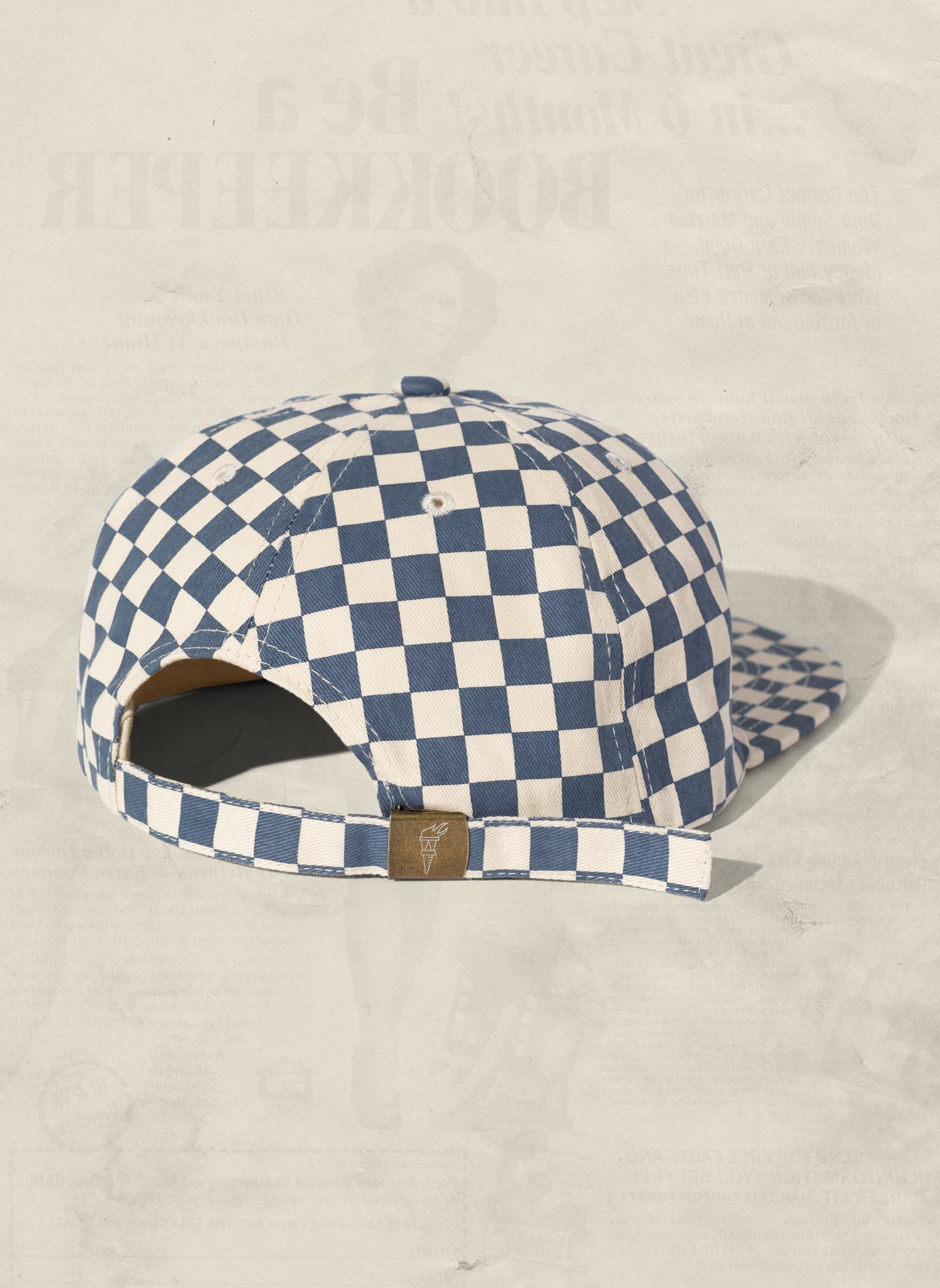 Checkerboard Field Trip Brushed Cotton Twill 5-Panel Adjustable Hat