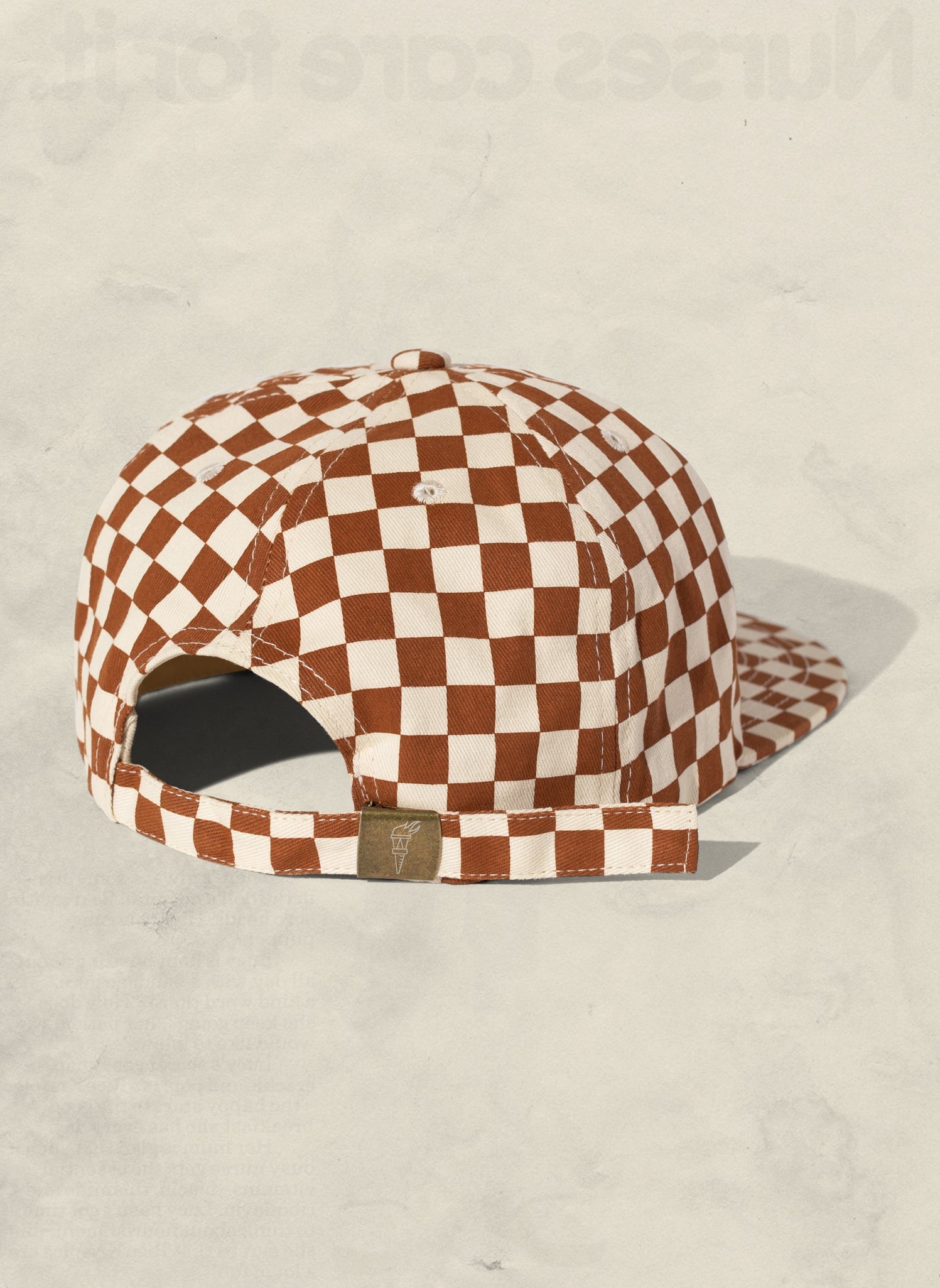 Checkerboard Field Trip Brushed Cotton Twill 5-Panel Adjustable Hat