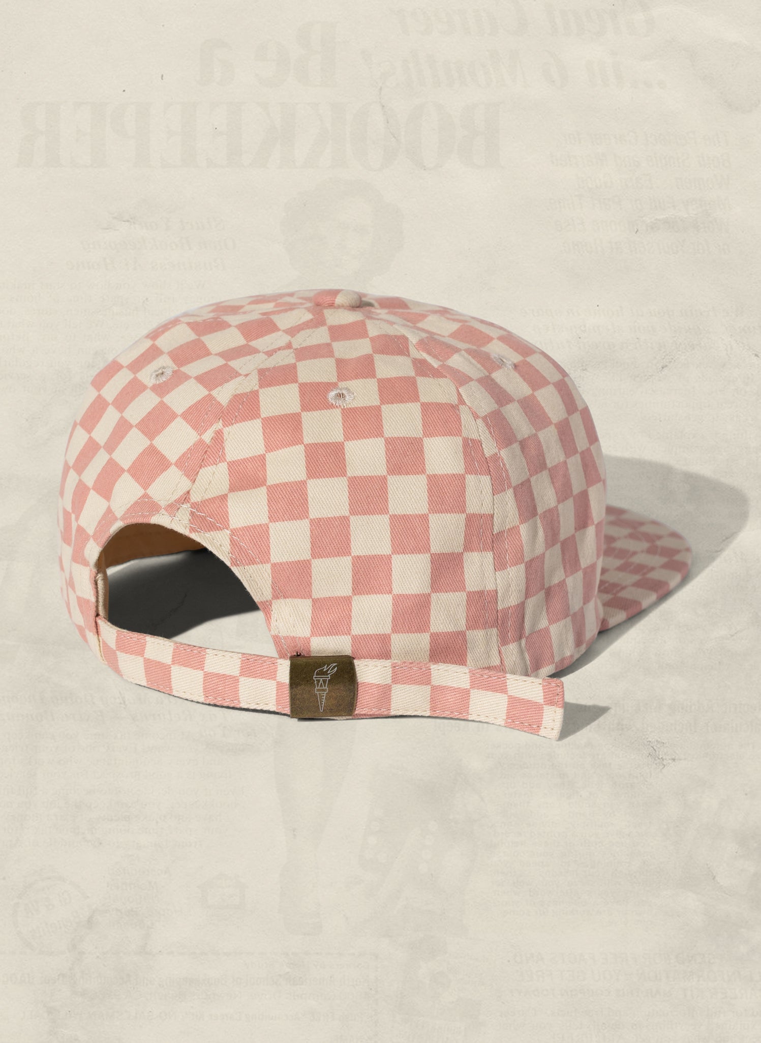 Checkerboard Field Trip Brushed Cotton Twill 5-Panel Adjustable Hat