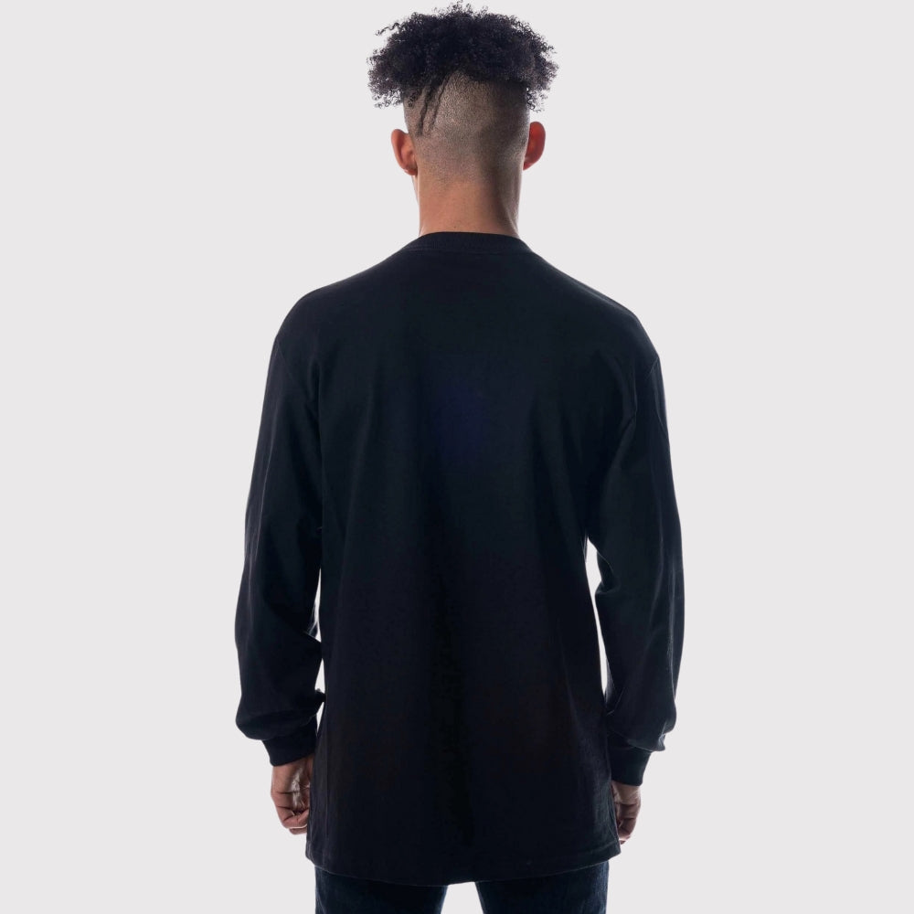 Men's Heavyweight Open-End Cotton Long Sleeve Tee | Durable Classic Fit Shirt