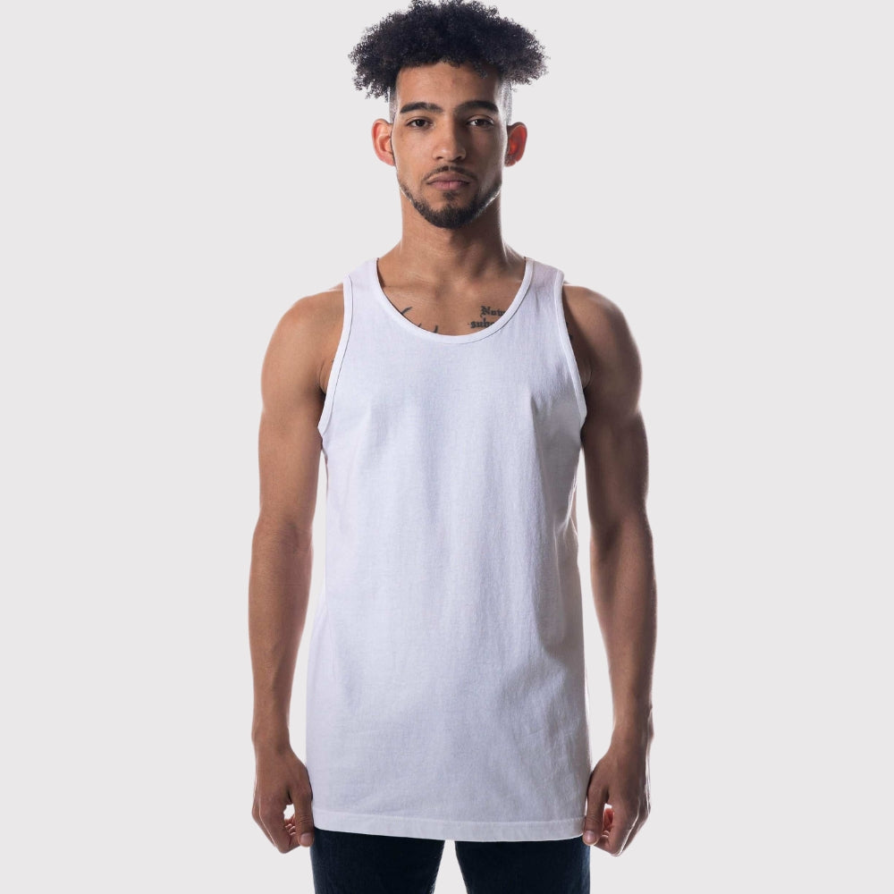 Men's Heavyweight 100% Open-End Cotton Classic Fit Tank Top Durable