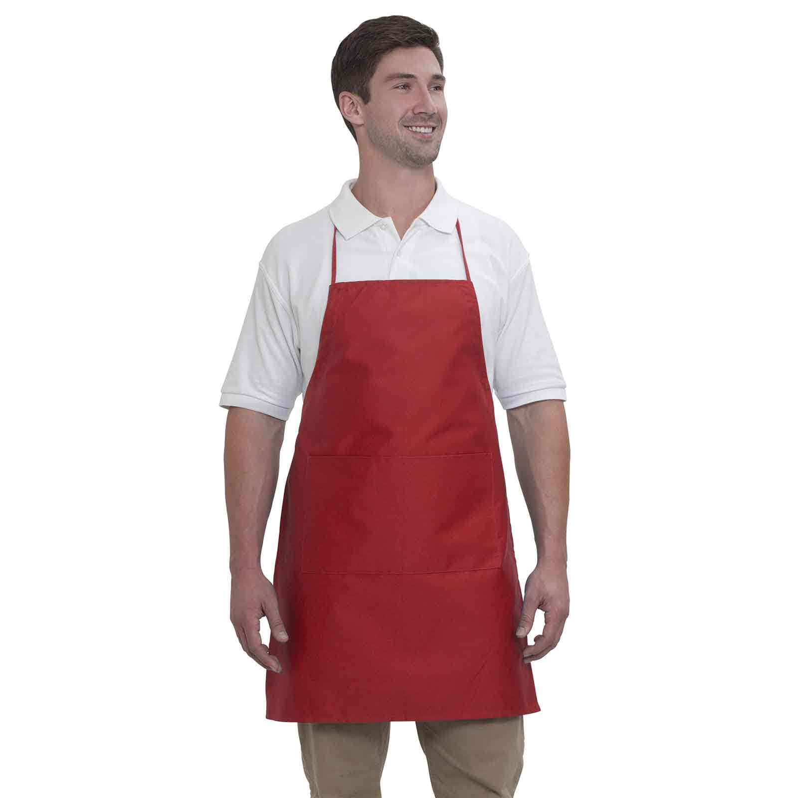 OTTO Full-Length Adjustable Bib Apron with Two Front Pockets