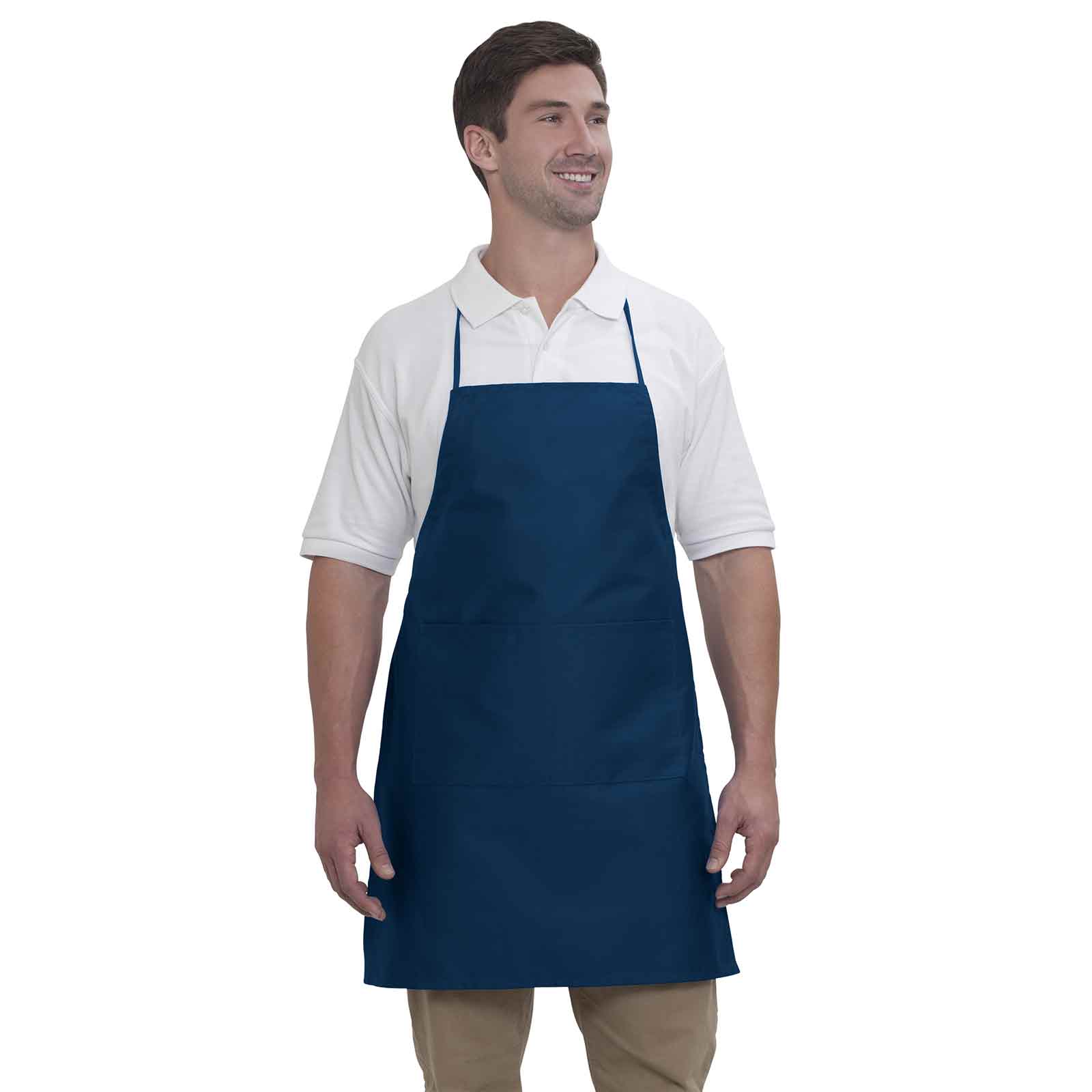 OTTO Full-Length Adjustable Bib Apron with Two Front Pockets