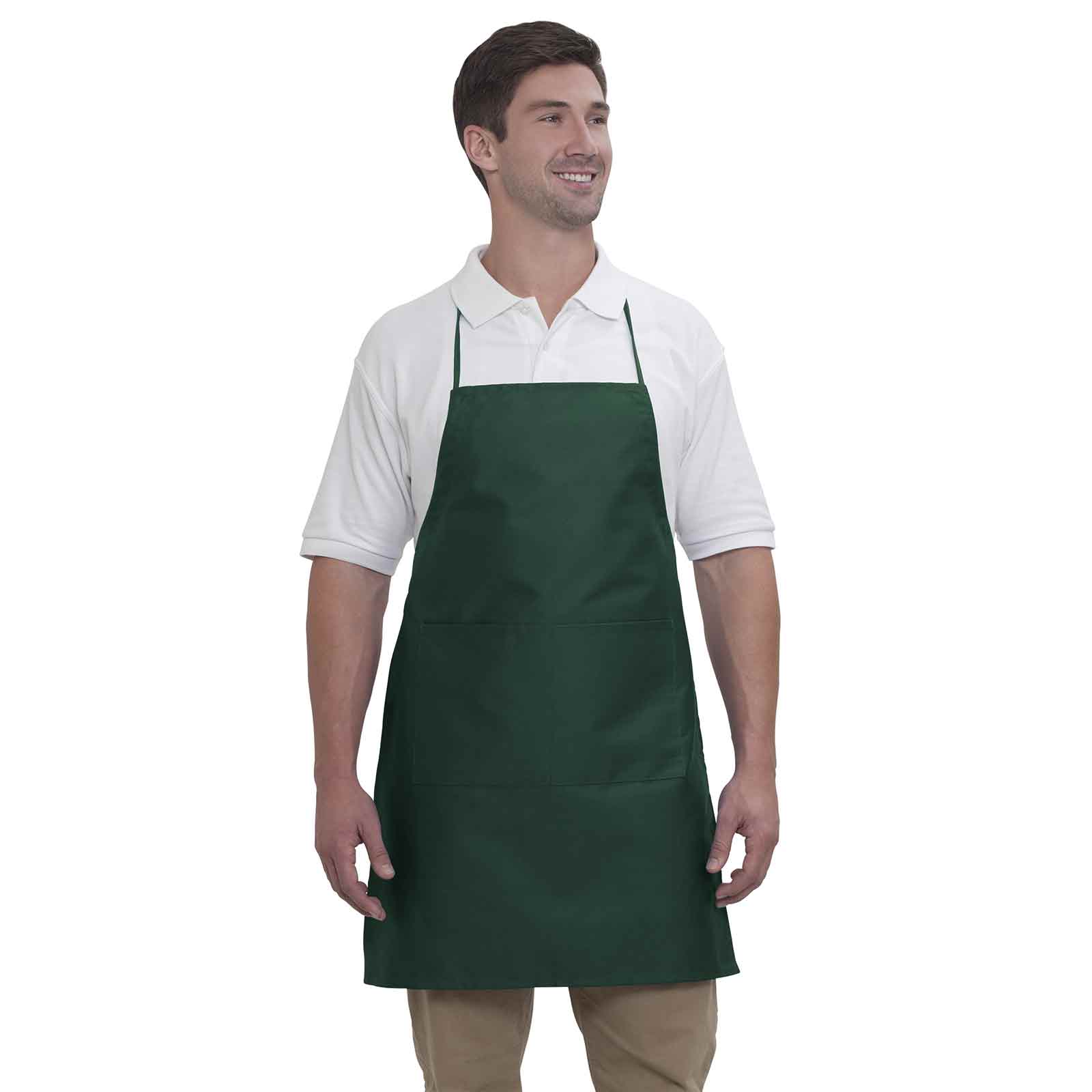 OTTO Full-Length Adjustable Bib Apron with Two Front Pockets