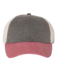 Richardson Garment-Washed Six-Panel Low-Profile Trucker Cap Adjustable Snapback Mesh