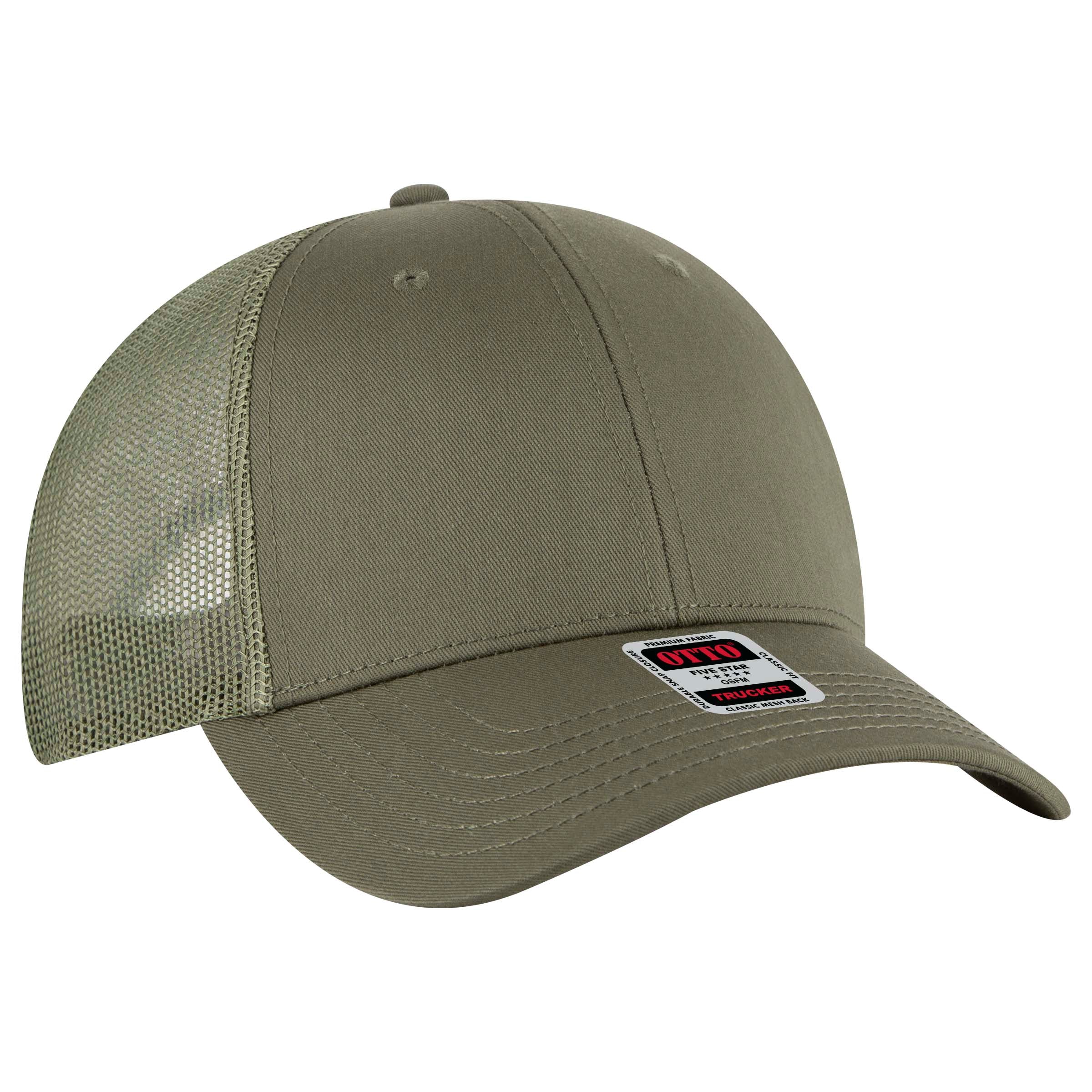 OTTO 6-Panel Low-Profile Mesh Back Trucker Hat Adjustable Snapback Lightweight