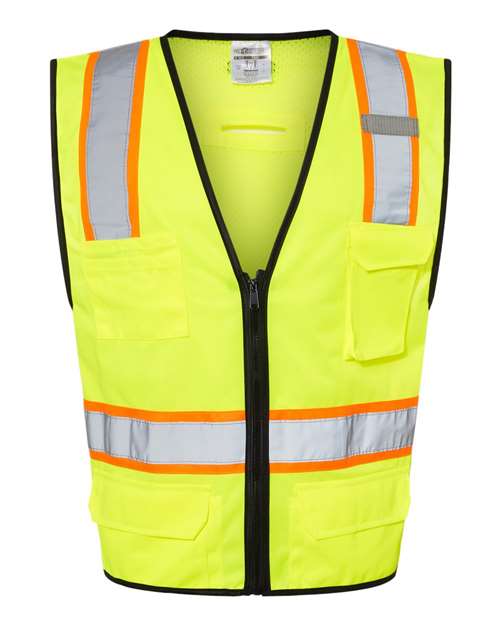 Kishigo Unisex High-Visibility 6-Pocket Contrast Class 2 Safety Vest