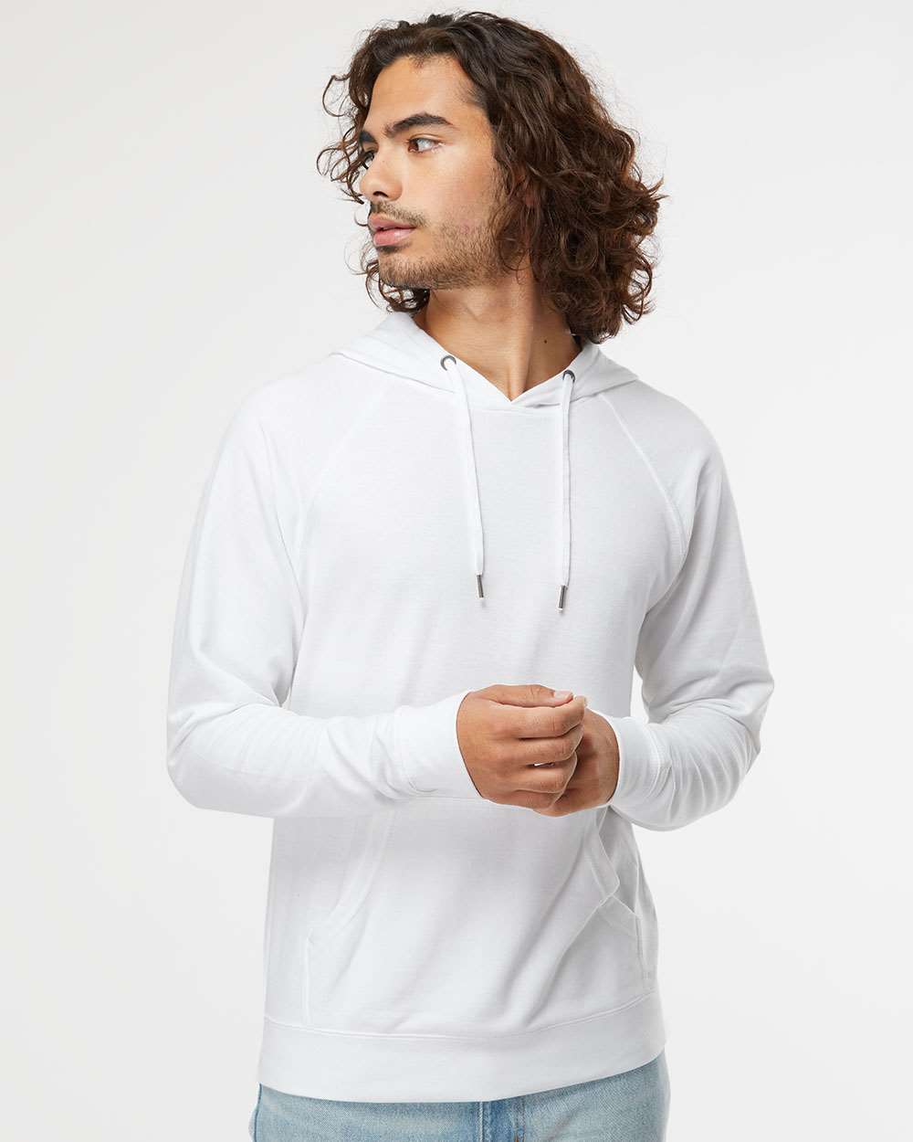 Independent Trading Co. Unisex Lightweight Loopback Terry Hooded Sweatshirt Slim