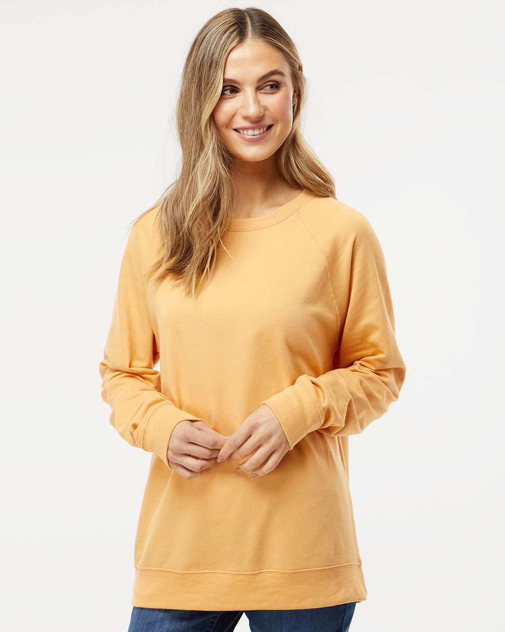 Independent Trading Co. Unisex Lightweight Loopback Terry Crewneck Sweatshirt