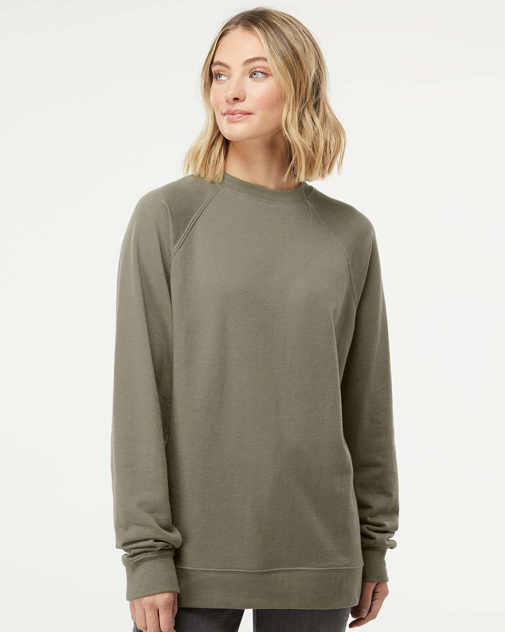 Independent Trading Co. Unisex Lightweight Loopback Terry Crewneck Sweatshirt