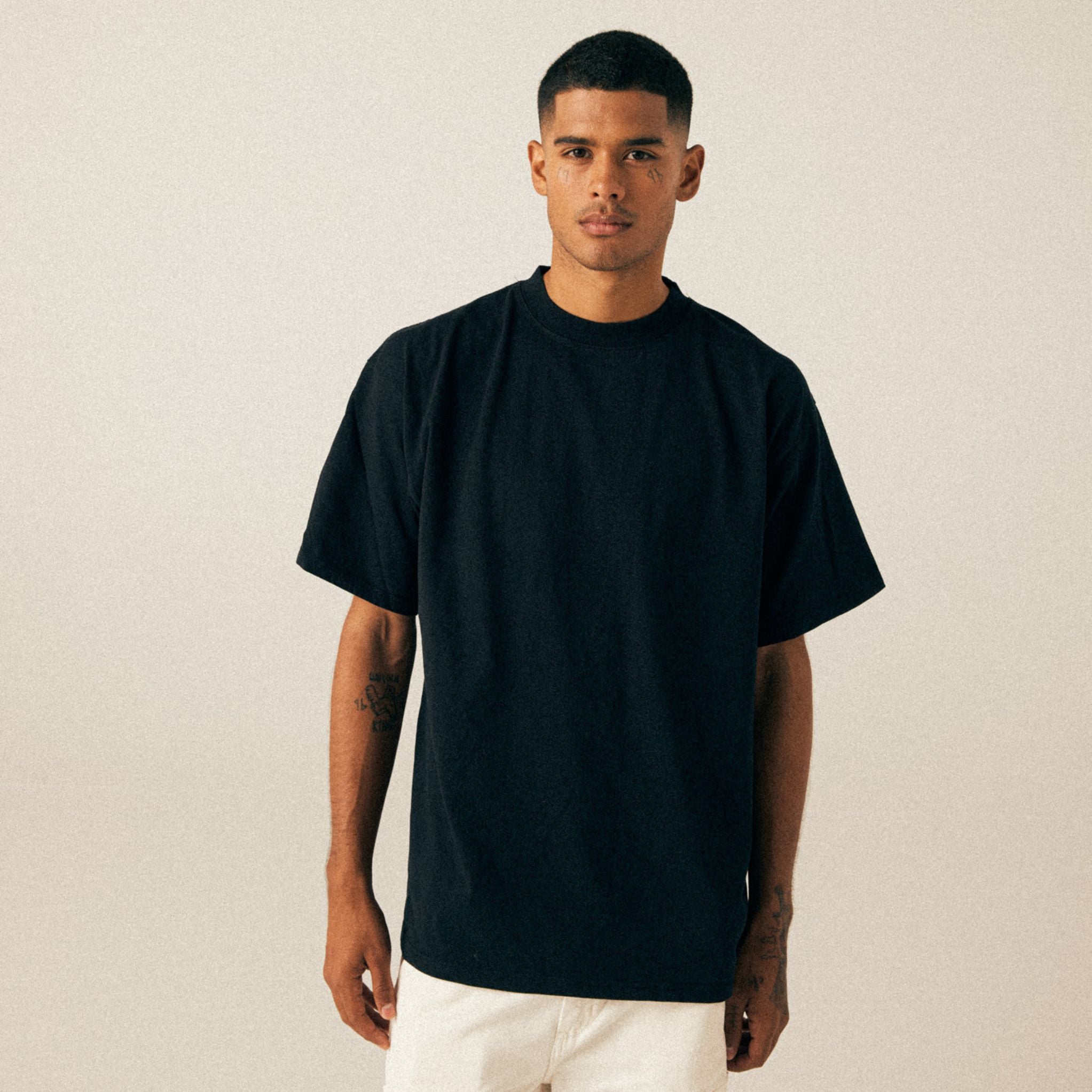 Durable Heavyweight 9oz Cotton Oversized Drop Shoulder Vintage Wash T-Shirt