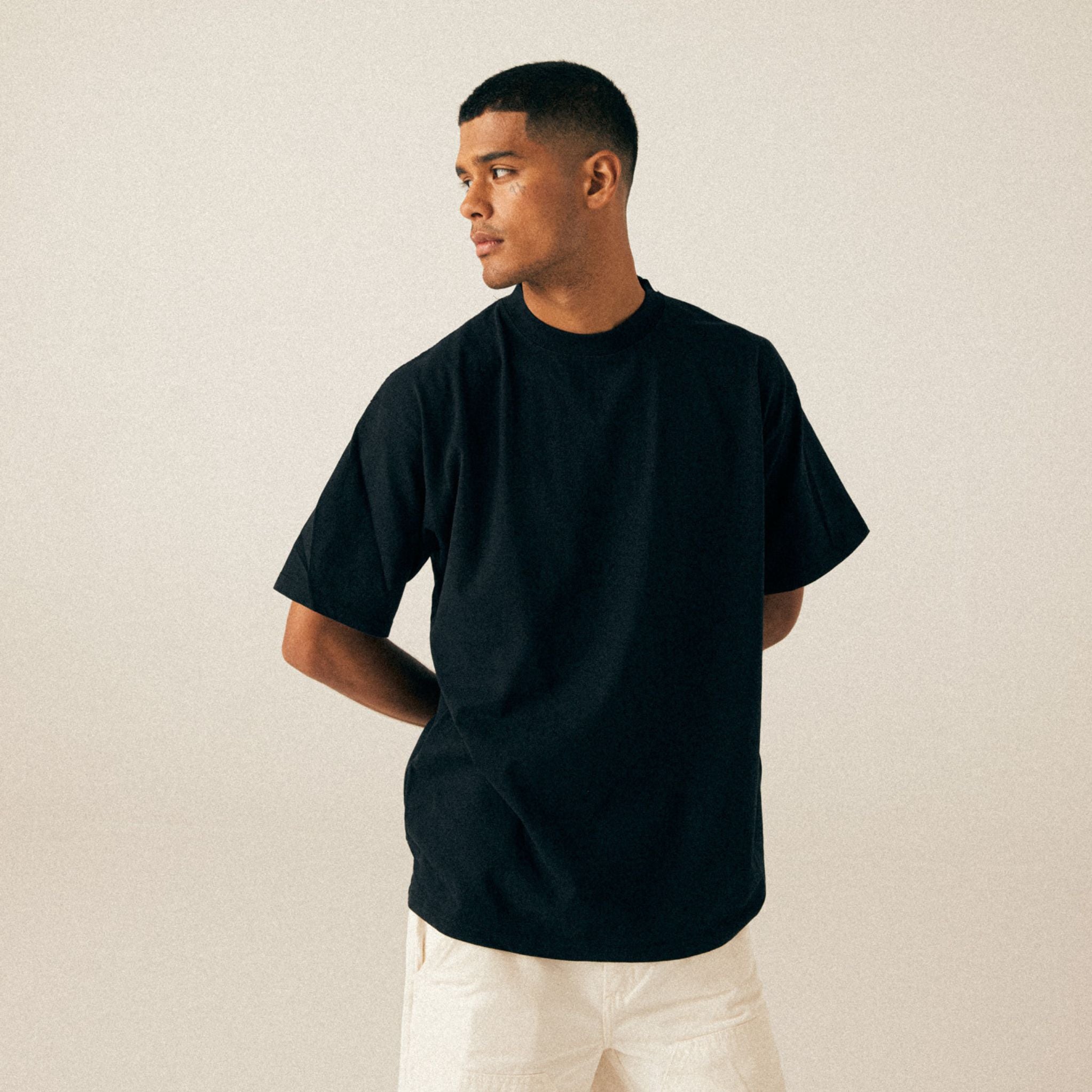 Durable Heavyweight 9oz Cotton Oversized Drop Shoulder Vintage Wash T-Shirt
