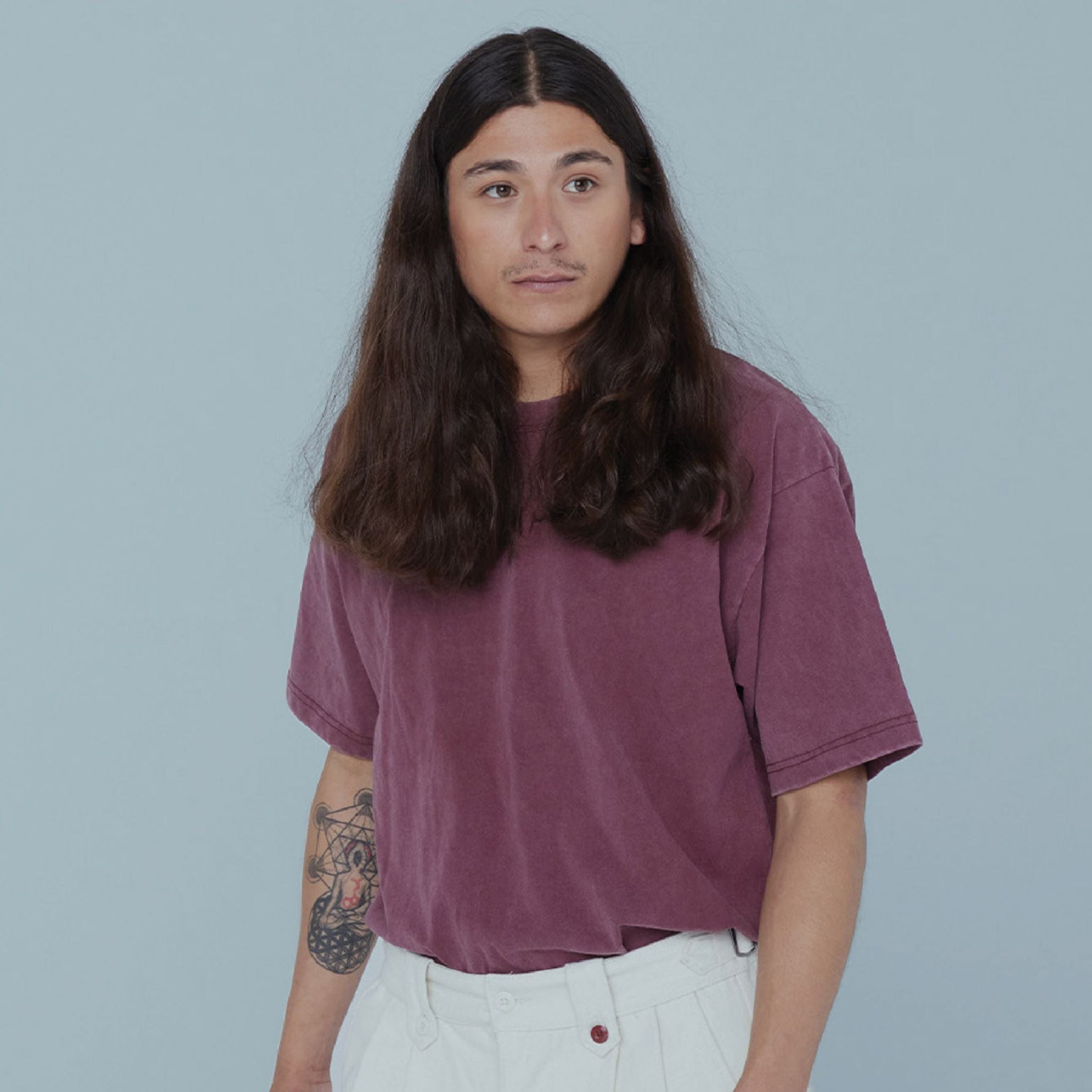 Durable Heavyweight 9oz Cotton Oversized Drop Shoulder Vintage Wash T-Shirt