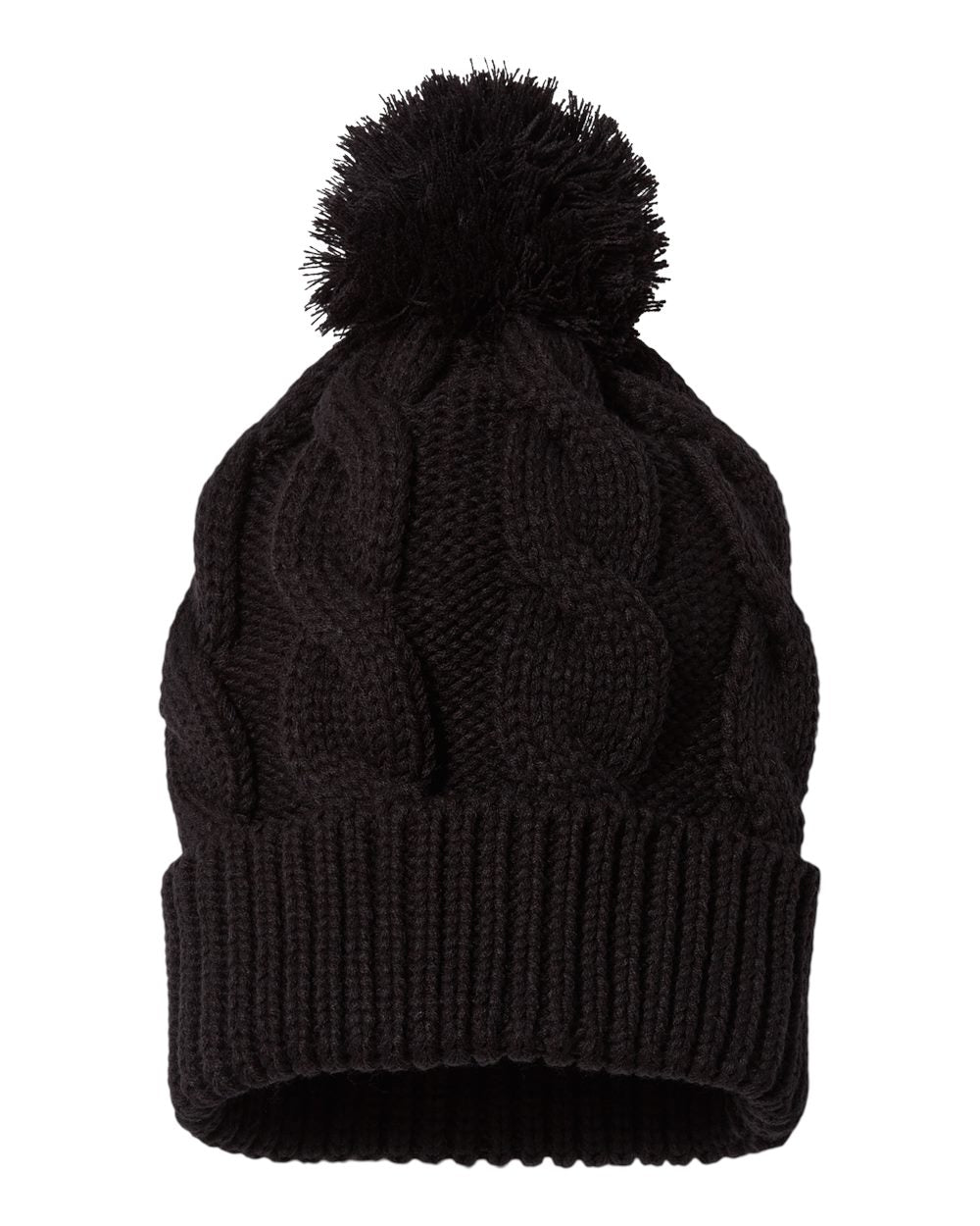 Richardson Chunk Twist Cuffed Beanie with Pom-Pom and Slouch