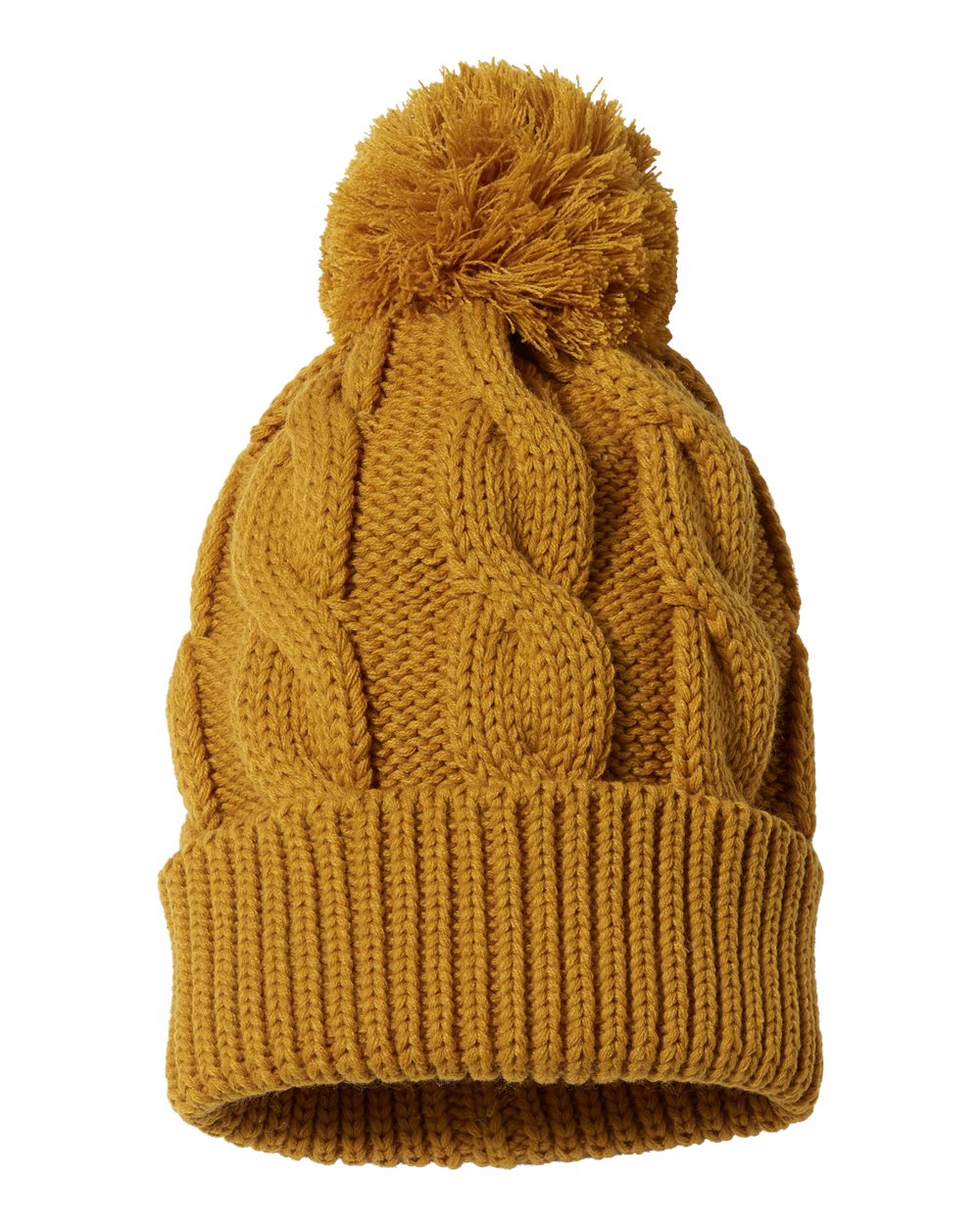 Richardson Chunk Twist Cuffed Beanie with Pom-Pom and Slouch