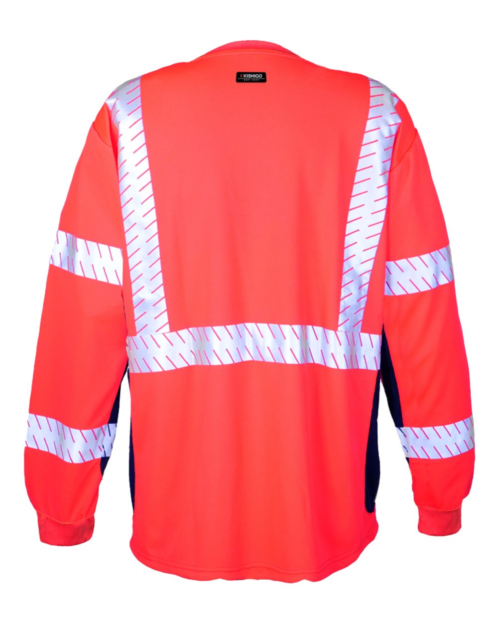 Kishigo Unisex Premium Black Series High-Visibility Long Sleeve Safety T-Shirt, Class 3