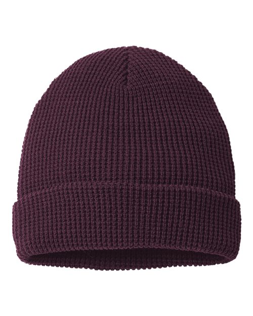 Richardson Waffle Cuffed Beanie with Adjustable Cuff, 11.5" Knit