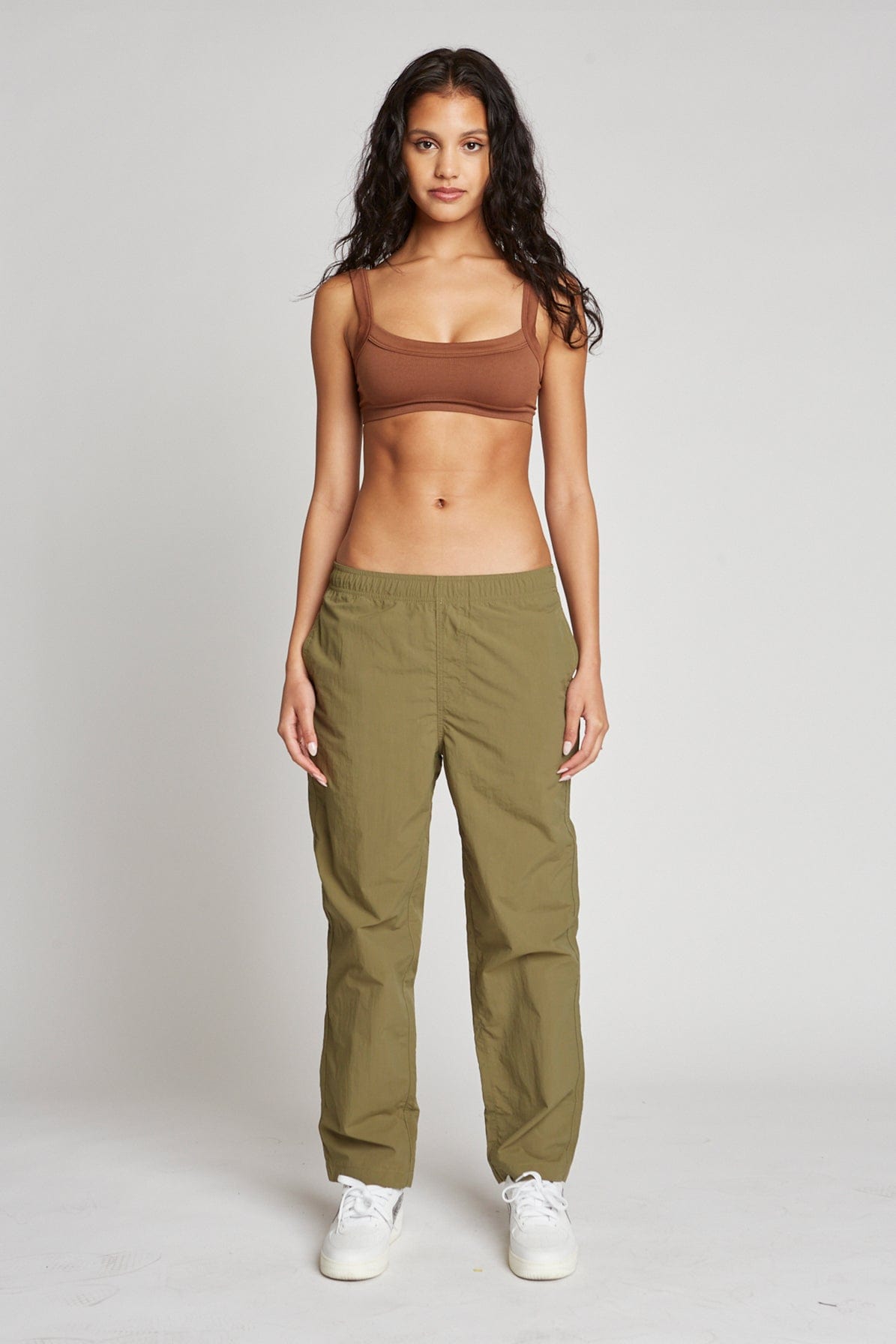 Lightweight Durable Nylon Warm-Up Pants with Elastic Waistband
