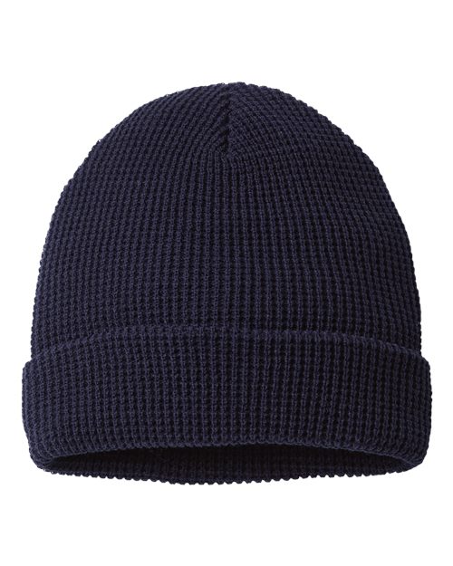 Richardson Waffle Cuffed Beanie with Adjustable Cuff, 11.5" Knit