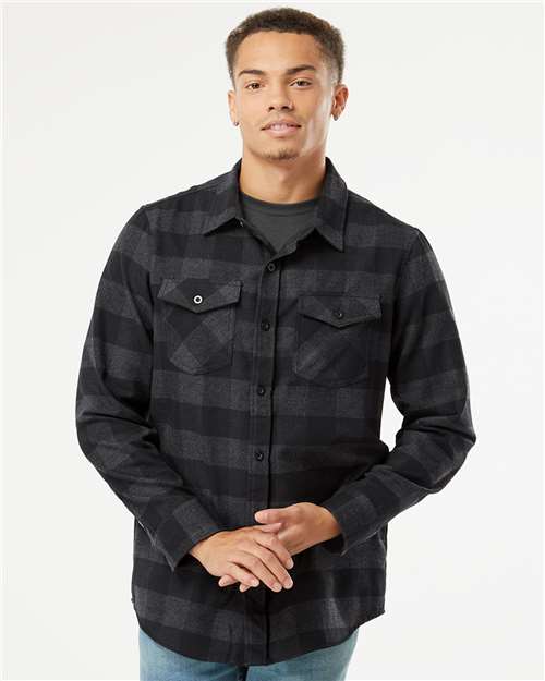 Independent Trading Co. Unisex Heavyweight Plaid Button-Down Flannel Shirt