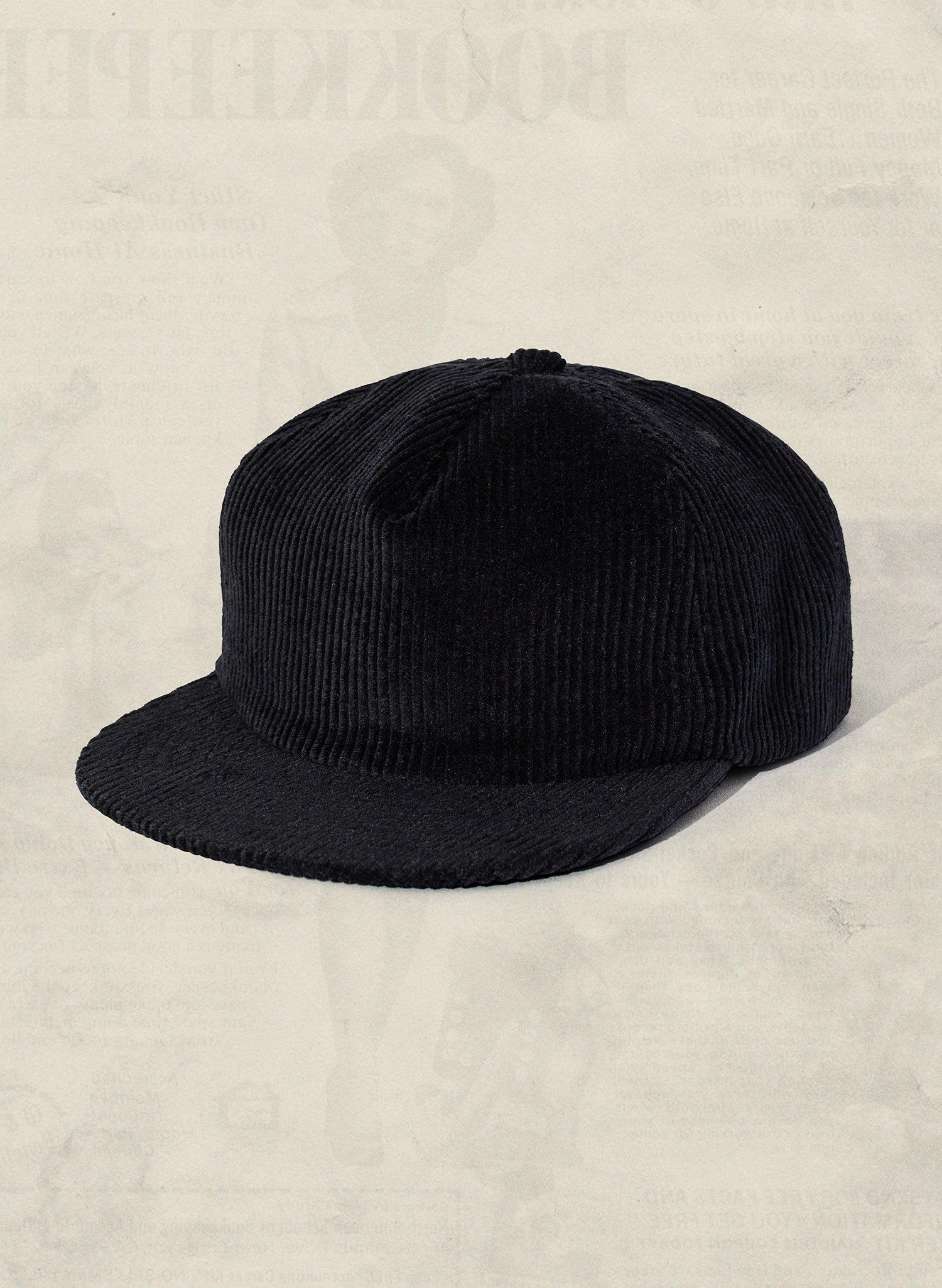 Kids Corduroy Field Trip Hat Adjustable Brass Strap 5-Panel