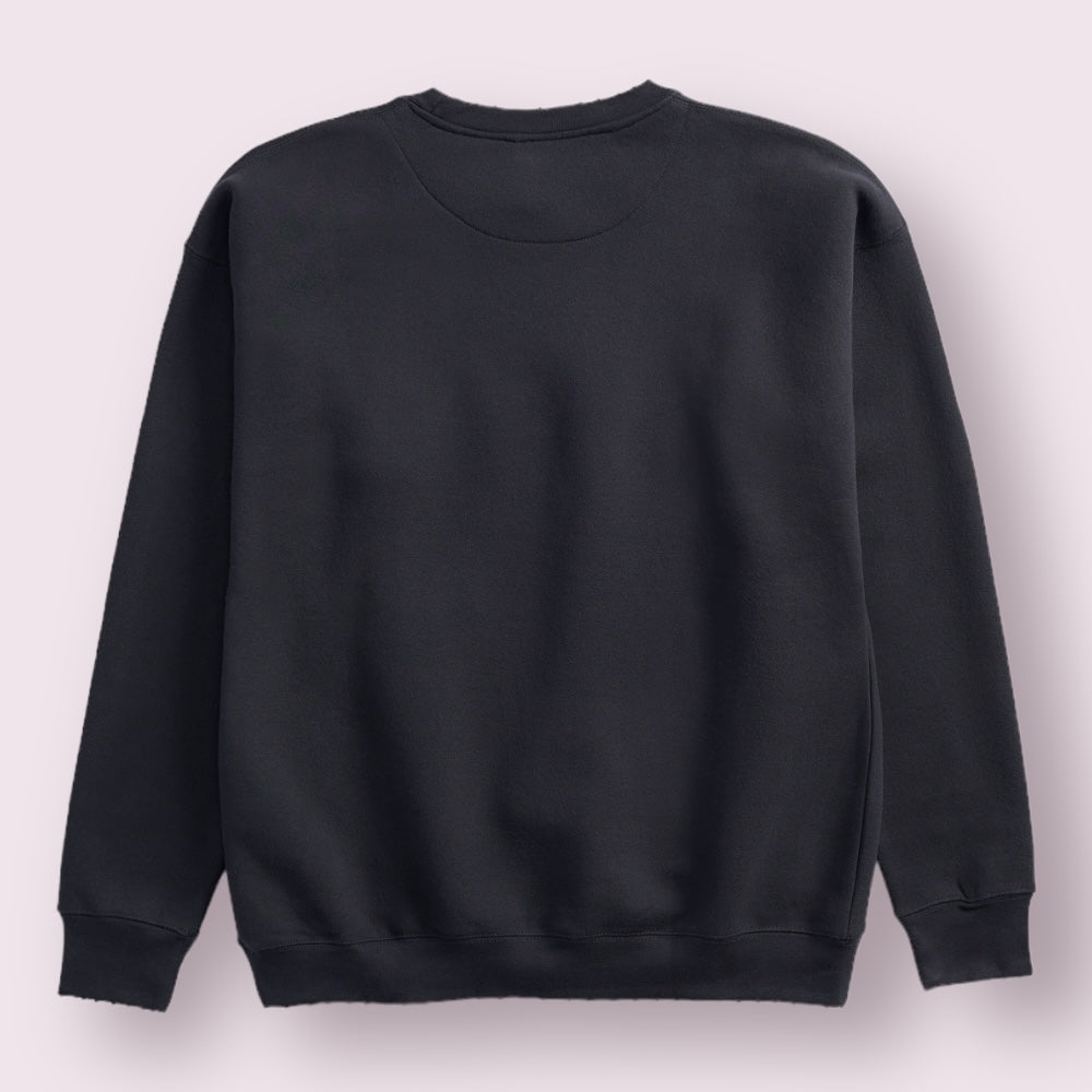 Hand Distressed Heavyweight Crewneck Sweatshirt 9.5oz Cotton Blend Classic Fit