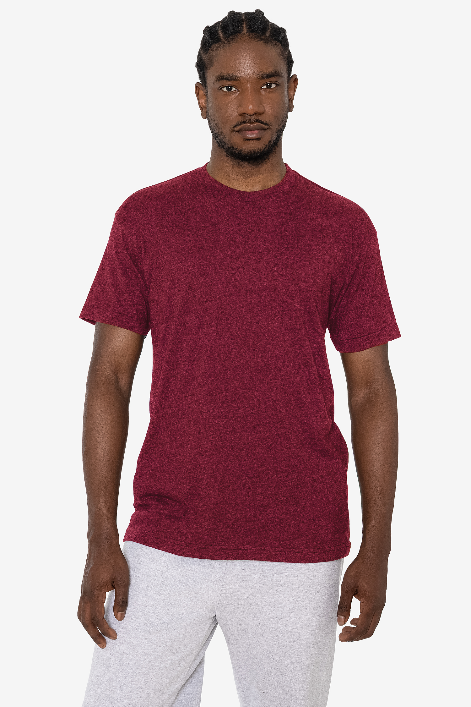 Premium Unisex Poly-Cotton Blend Crewneck T-Shirt, 3.8 oz, Made in USA