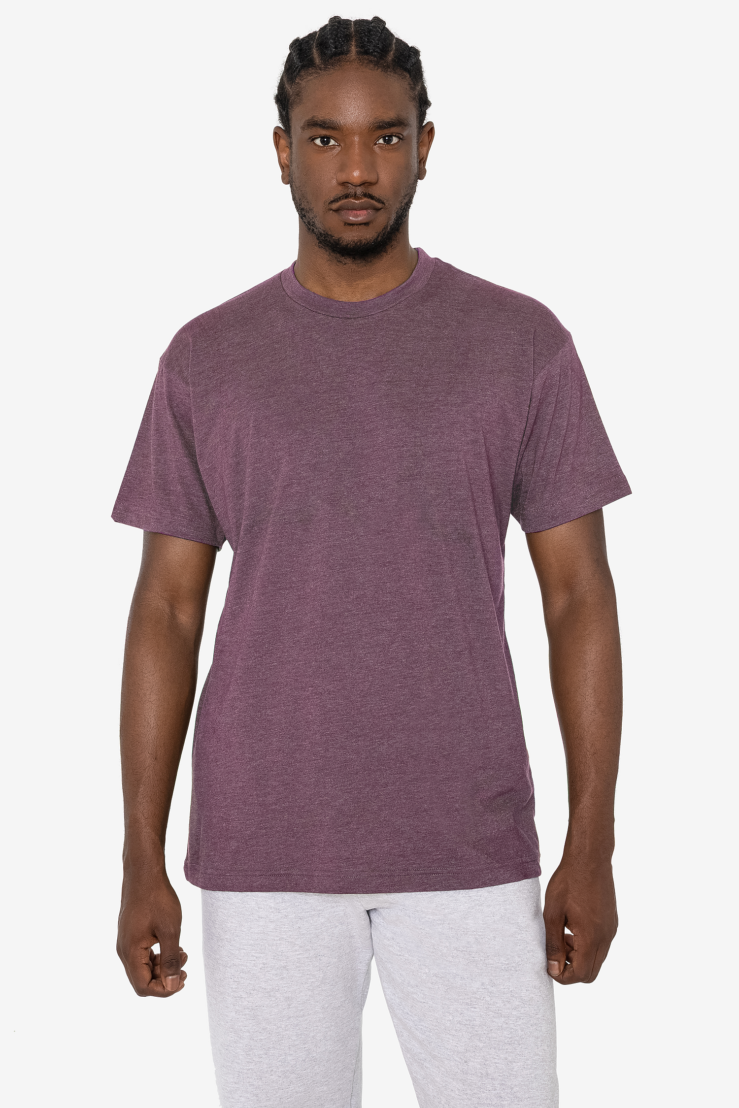 Premium Unisex Poly-Cotton Blend Crewneck T-Shirt, 3.8 oz, Made in USA