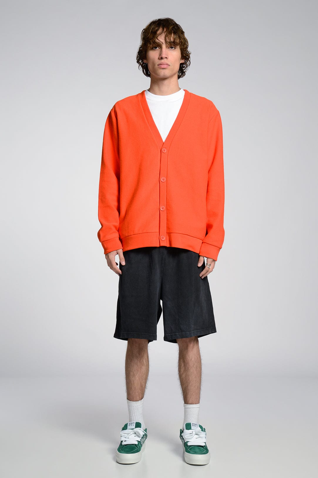 Freshman Corduroy Knit Cardigan 100% Cotton 440 GSM Side Pockets