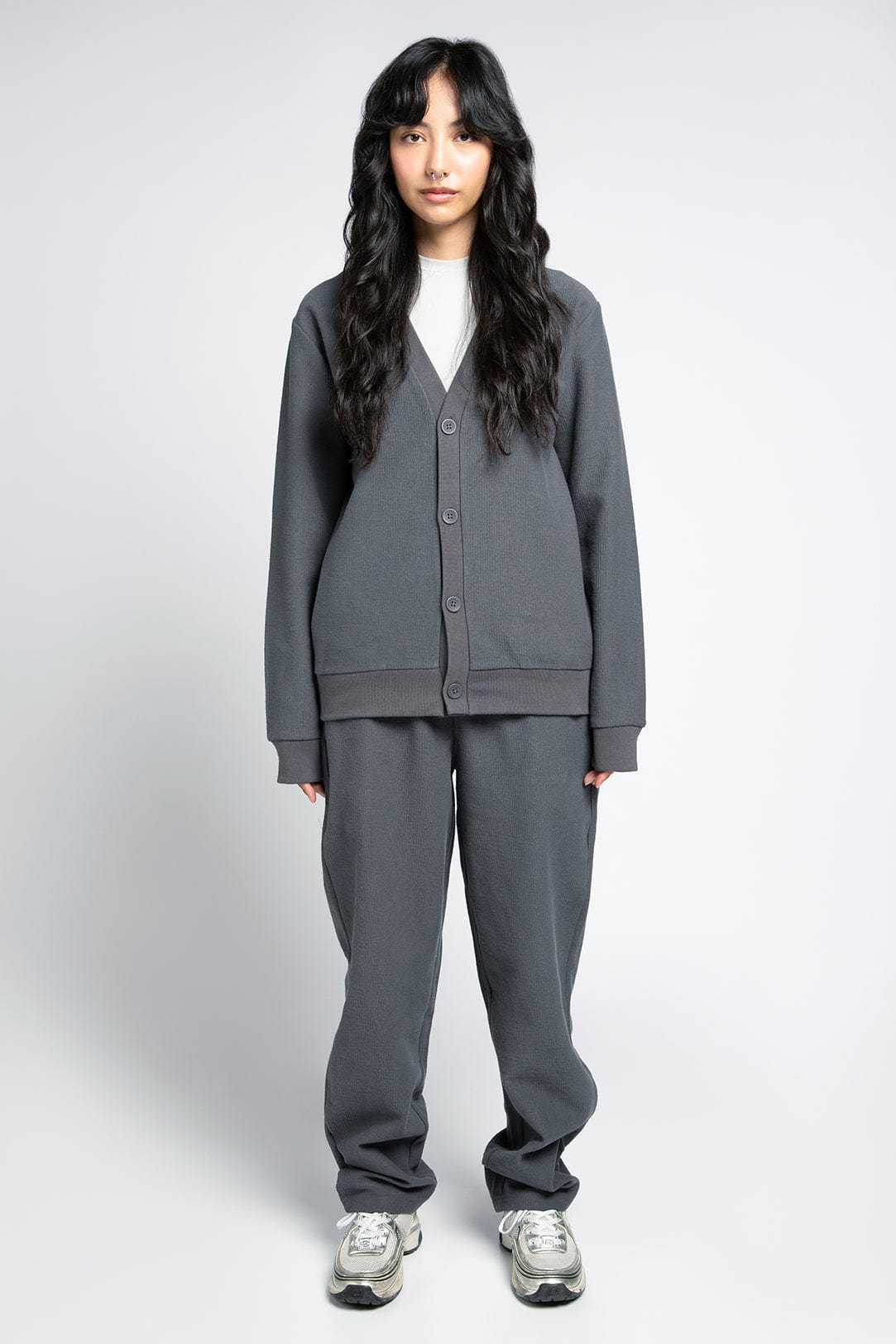 Freshman Corduroy Knit Cardigan 100% Cotton 440 GSM Side Pockets
