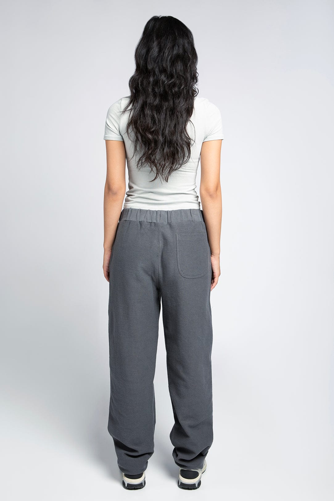 Men's Freshman Knit Corduroy Drawstring Pants with Hidden Zipper
