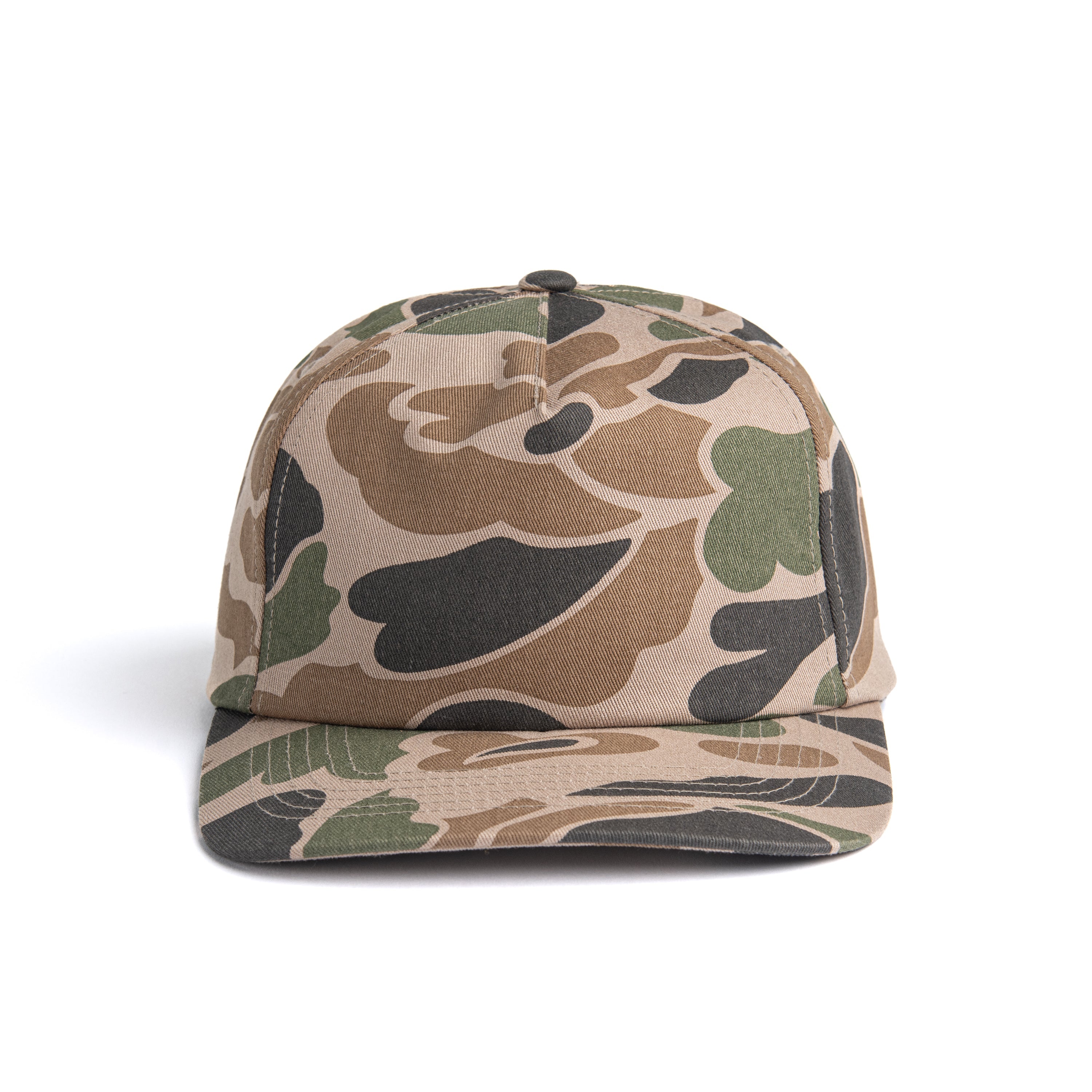 A500P 5-Panel Printed Cotton Snapback with Recycled Visor