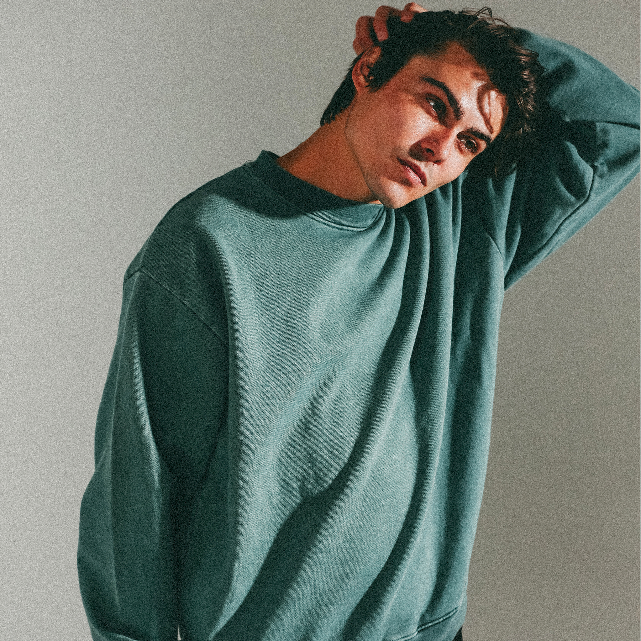 Premium 15oz Heavyweight Cotton Fleece Crewneck Sweatshirt - Oversized Drop Shoulder Design