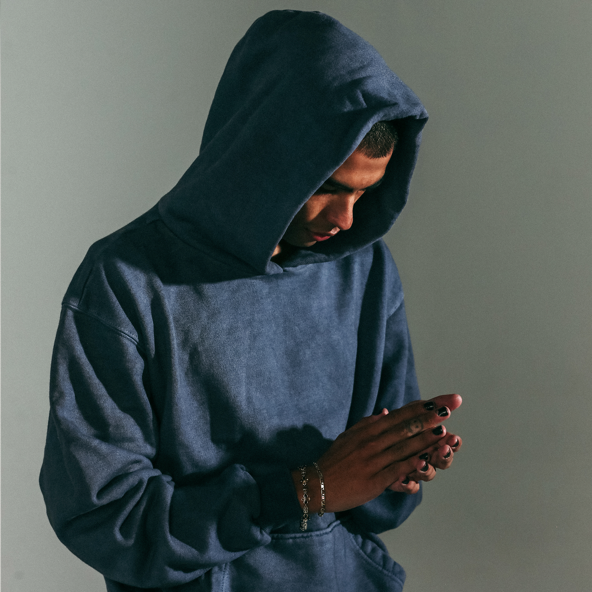 15oz Heavy Cotton Hoodie Oversized Drop-Shoulder Pigment-Dyed Fleece