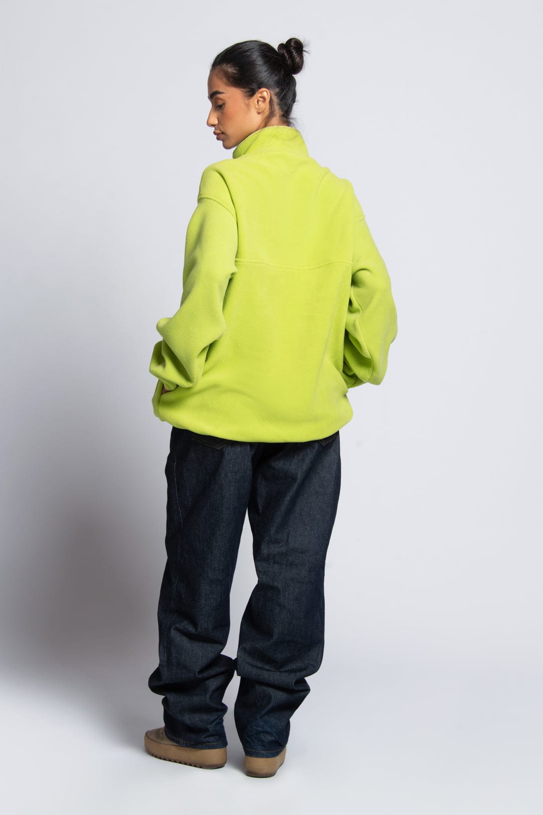 Insulated Polar Fleece Pullover with Hidden Snaps, Deep Pockets