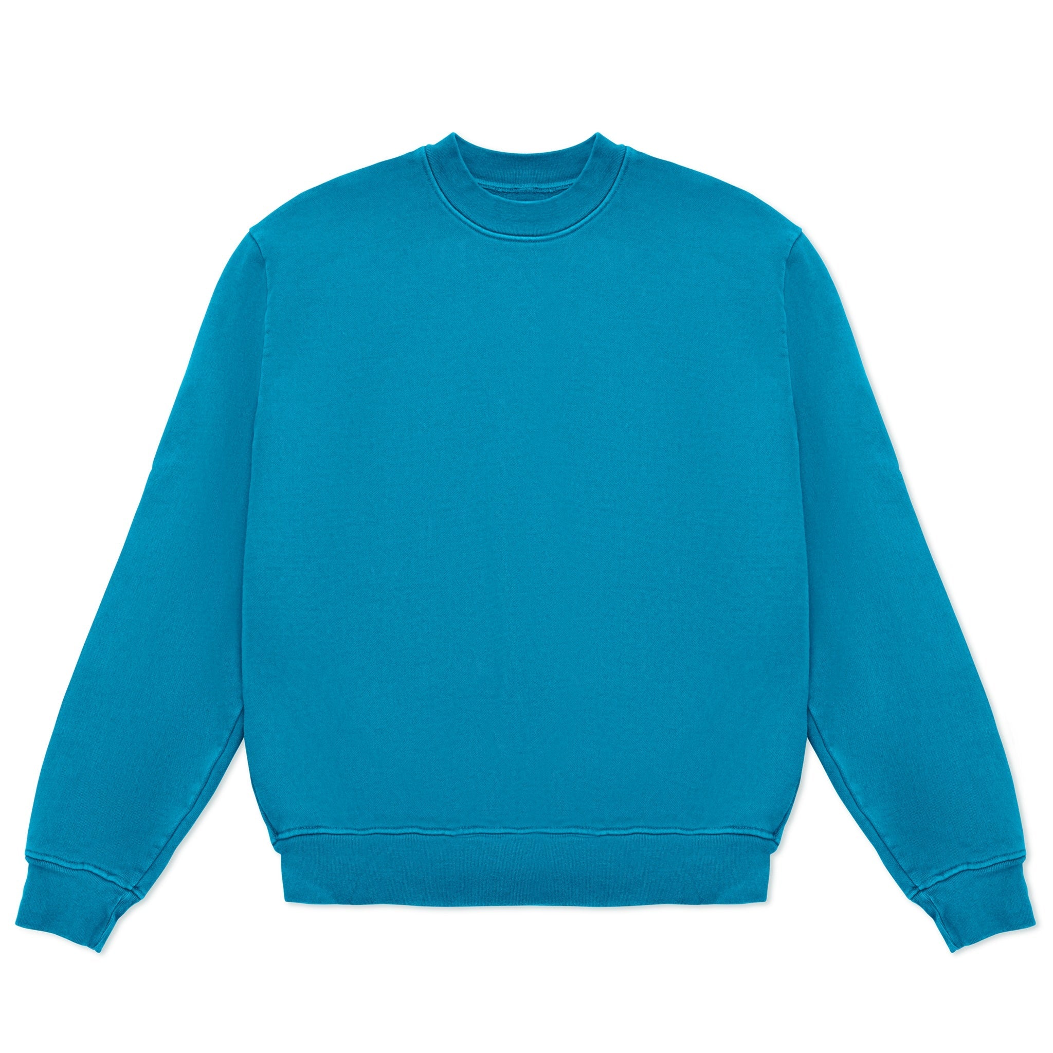 Premium 15oz Heavyweight Cotton Fleece Crewneck Sweatshirt - Oversized Drop Shoulder Design